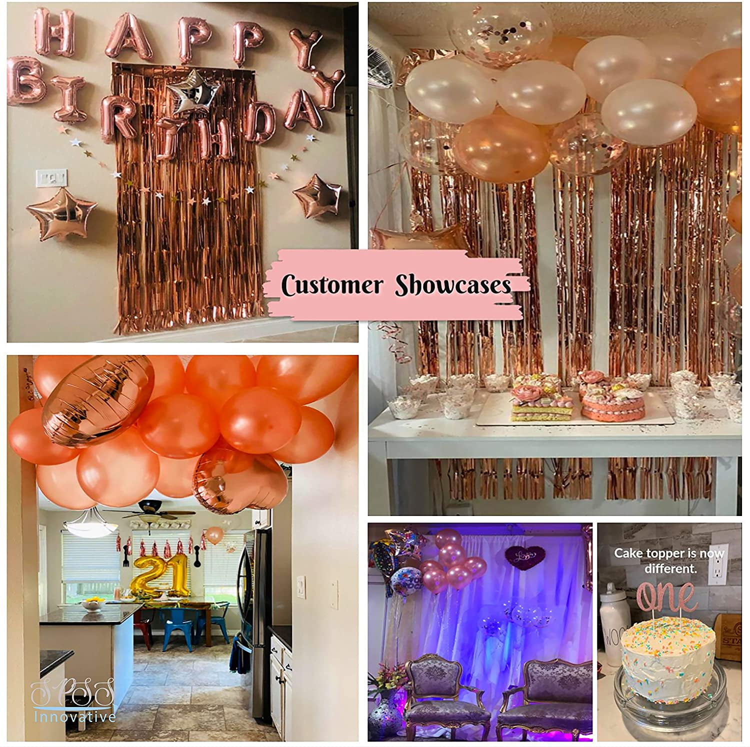 SPSS INNOVATIVE Birthday Decoration Set for Women (Rose Gold, 1 Pack) wr5po