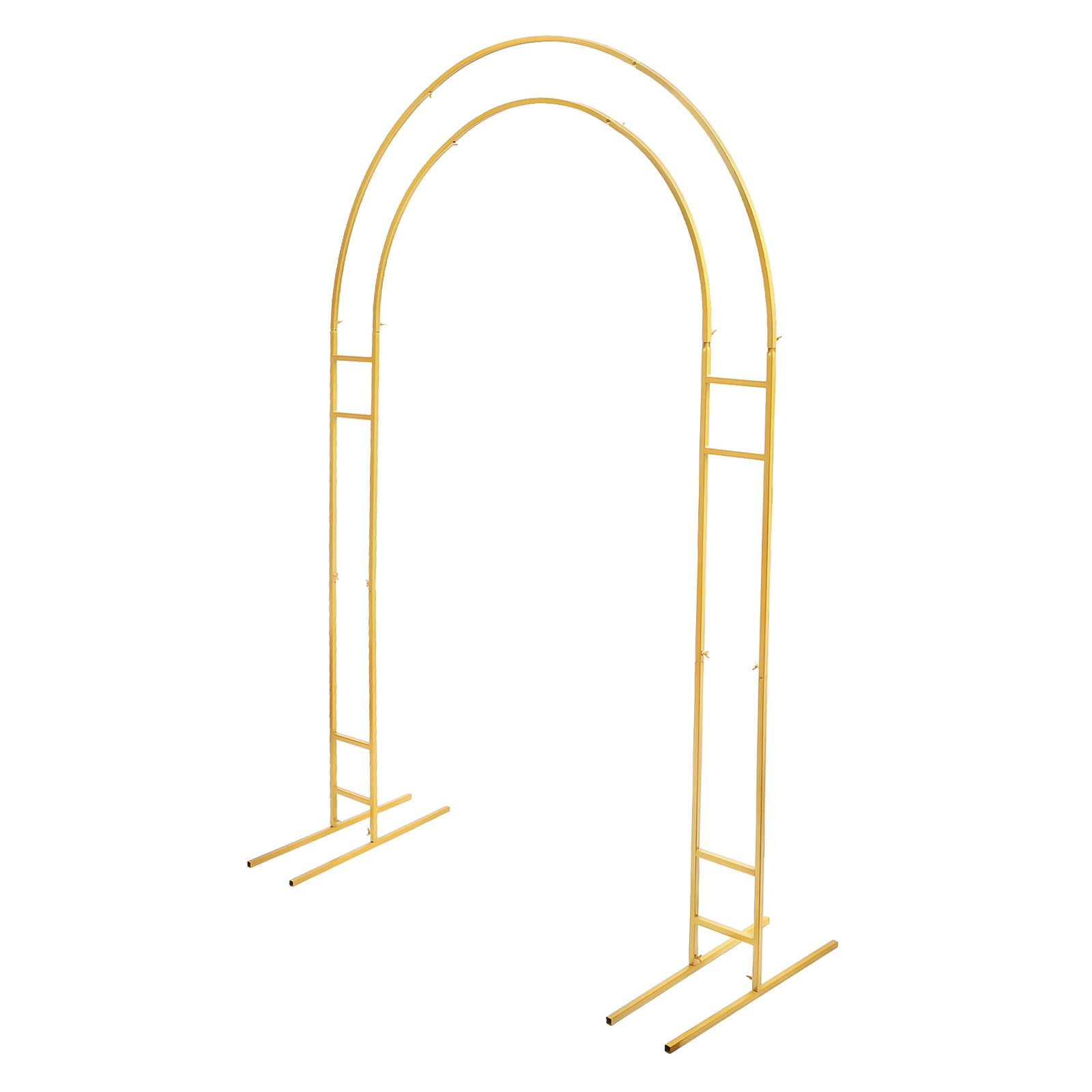 Generic Heart-Shaped Arch Stand, Metal Wedding Backdrop Frame for Balloon and Flower Decorations (White, 8.7 ft x 7.7 ft) ary3h