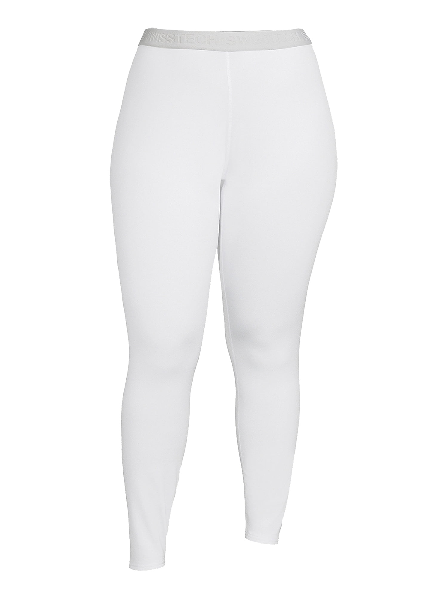 Swiss Tech Women's Moisture-Wicking Base Layer Leggings (White, 2-Pack) oikcg