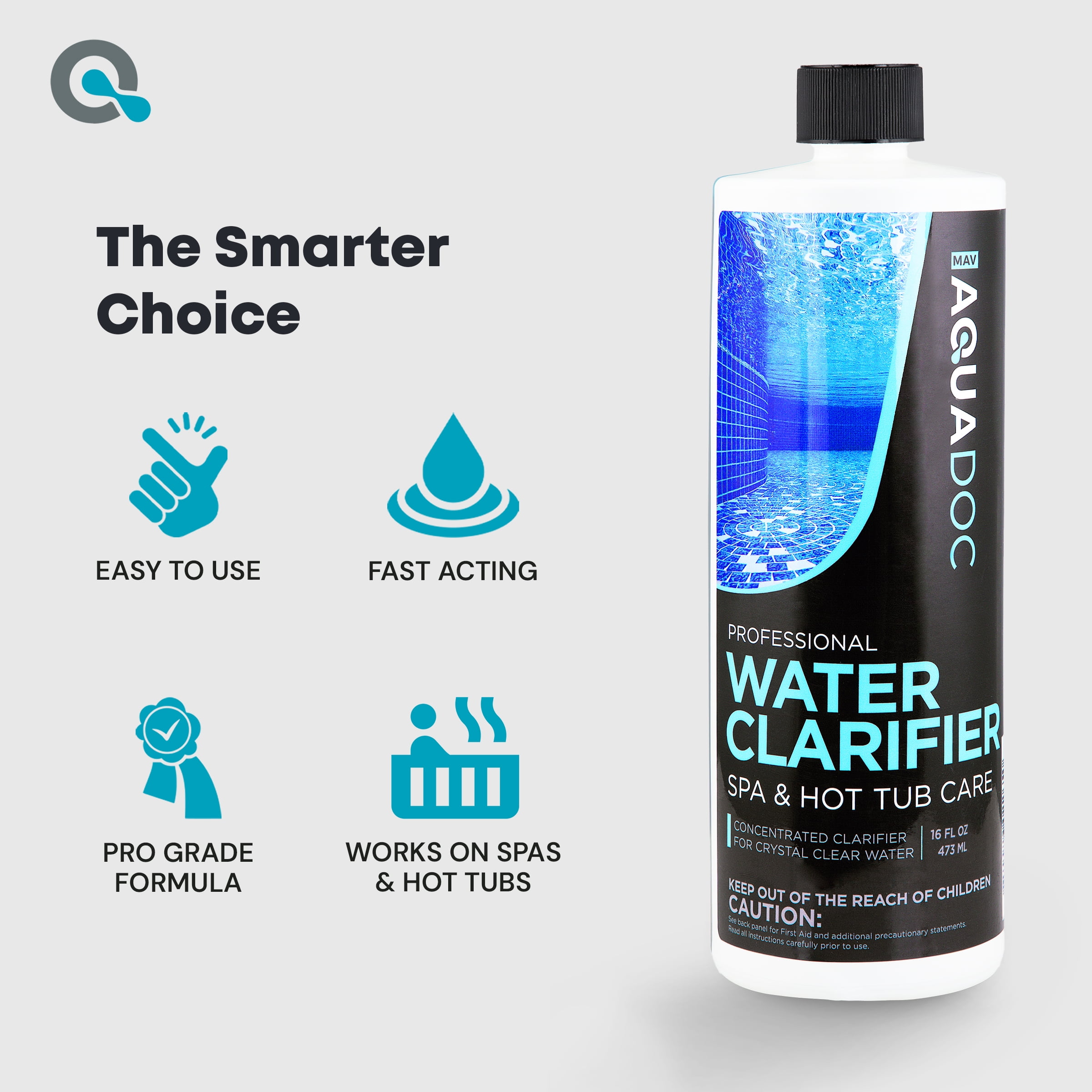 AquaDoc Spa and Hot Tub Water Clarifier for Cloudy Water Treatment (Clear, 16 oz) yjf8t