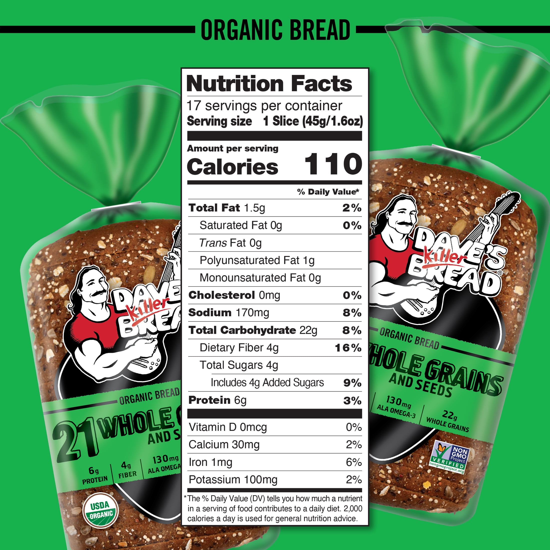 Dave's Killer Bread 21 Whole Grains and Seeds Organic Sandwich Bread (27 oz) aof1x