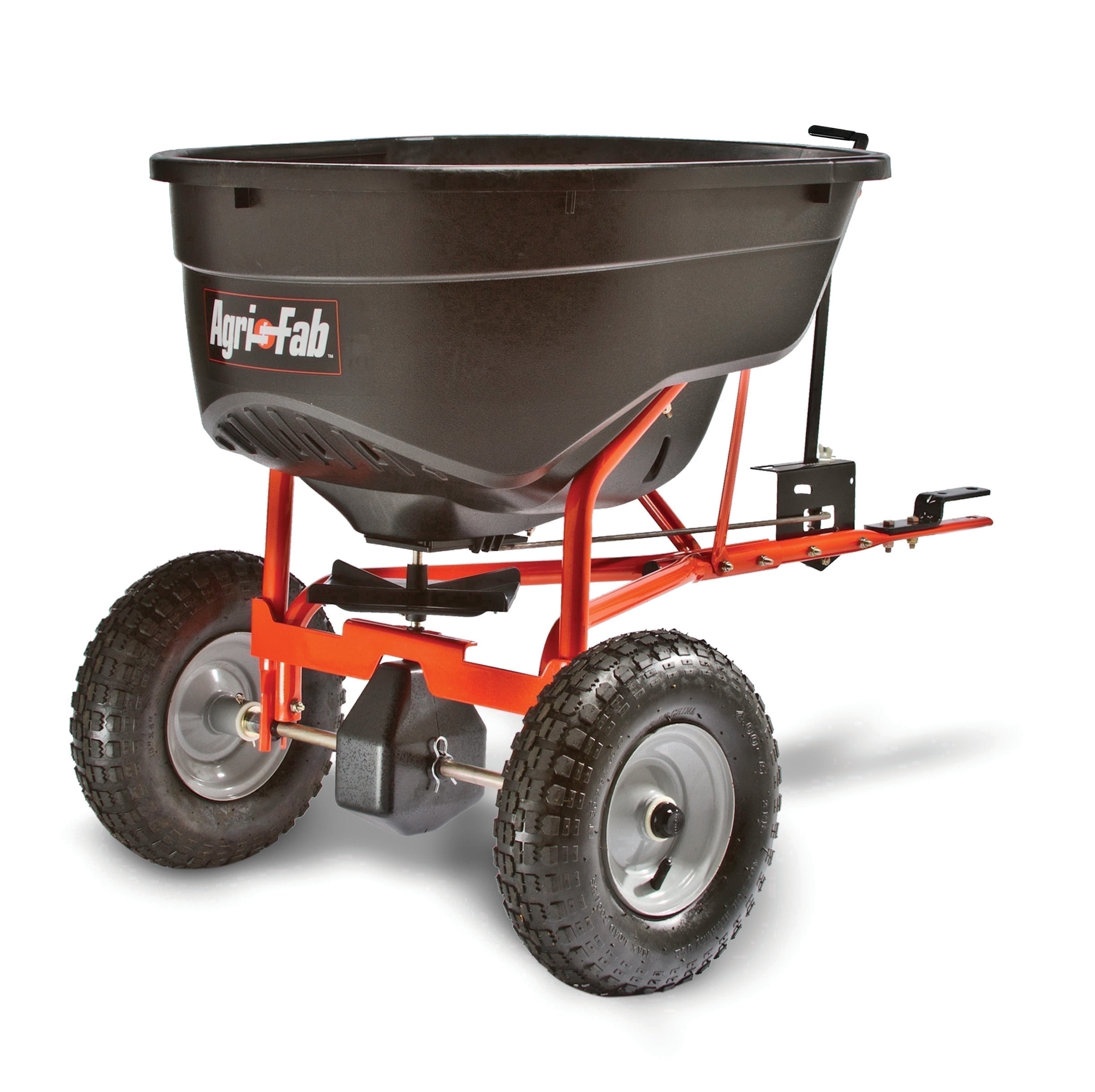 Agri-Fab Tow-Behind Broadcast Lawn Spreader with Direct-Rod Control (Black, 130 lb) 99j0n