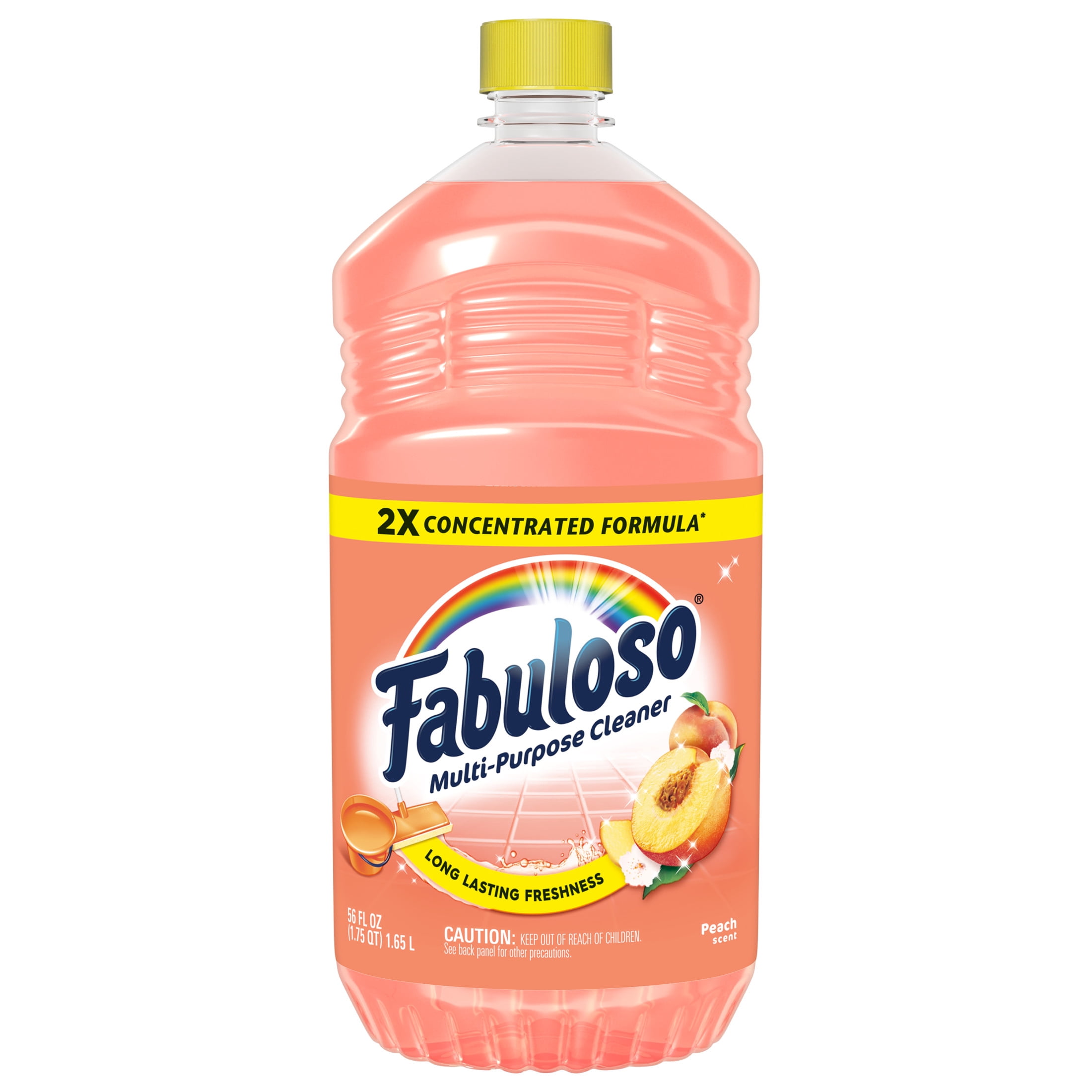 Fabuloso 2X Multi-Purpose Cleaner, Concentrated All-Purpose Surface & Floor Cleaner, Peach Scent (56 fl oz) eyyus