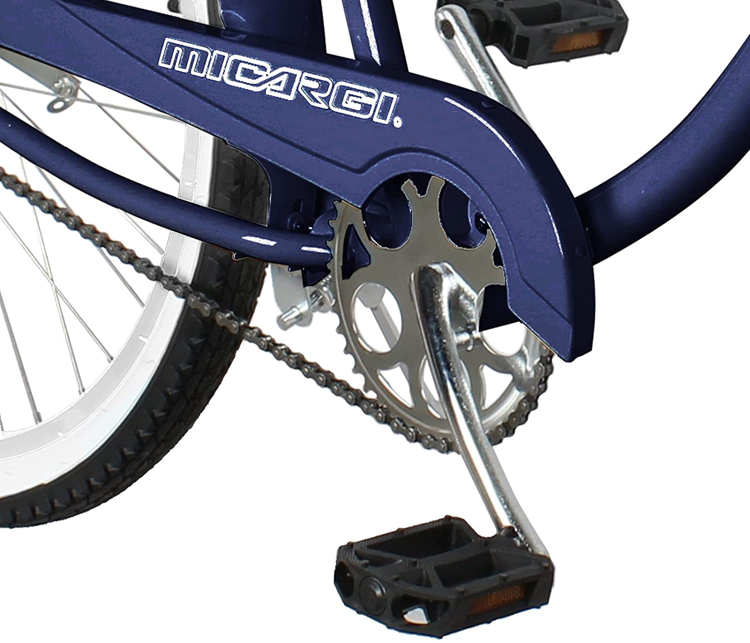 Micargi Rover GX Beach Cruiser Bike Single Speed (Navy Blue, 26 in) m7lyc
