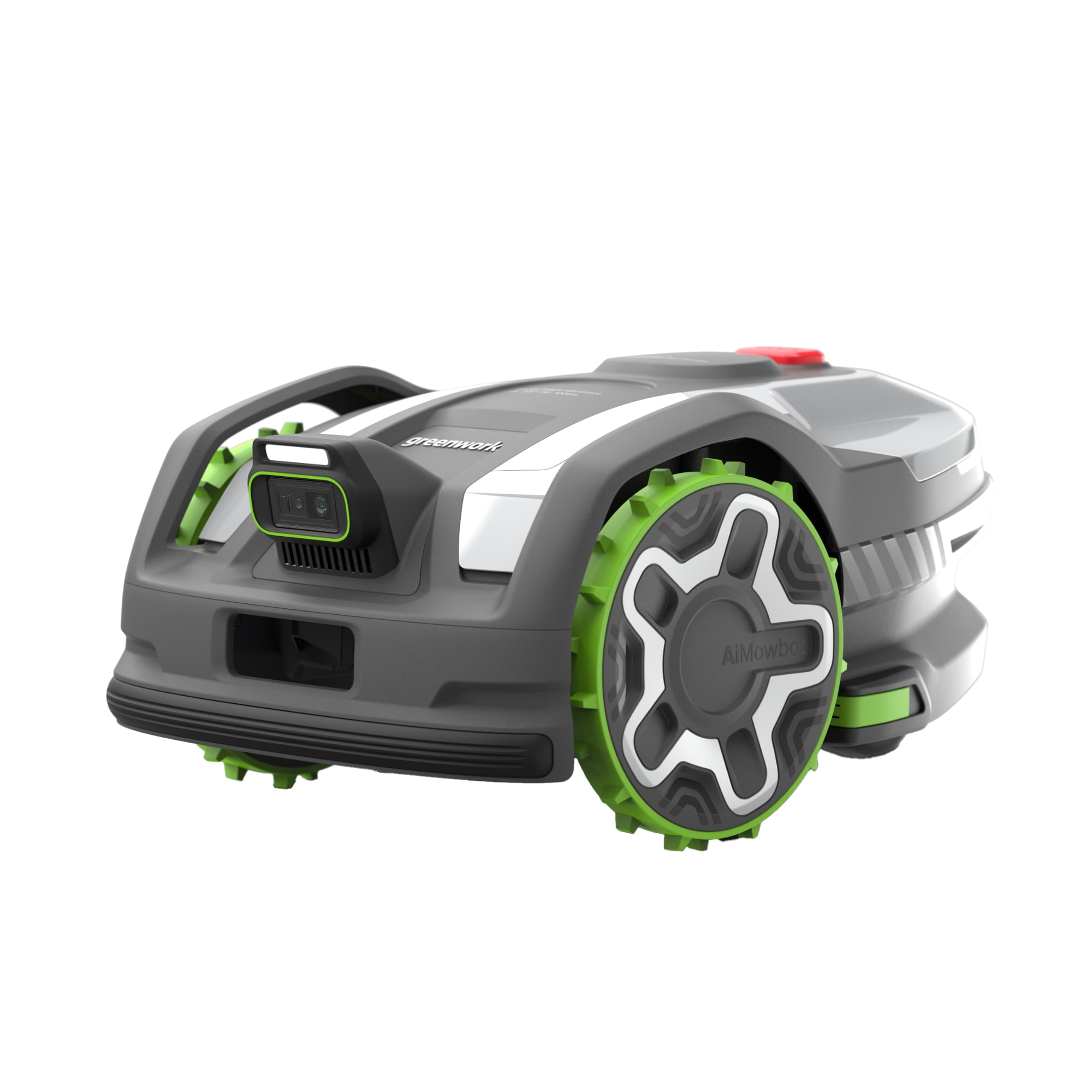 Greenworks AiMowbot Wire-Free RTKVision Robotic Mower (Green, 0.5 Acre Capacity) z6jfc