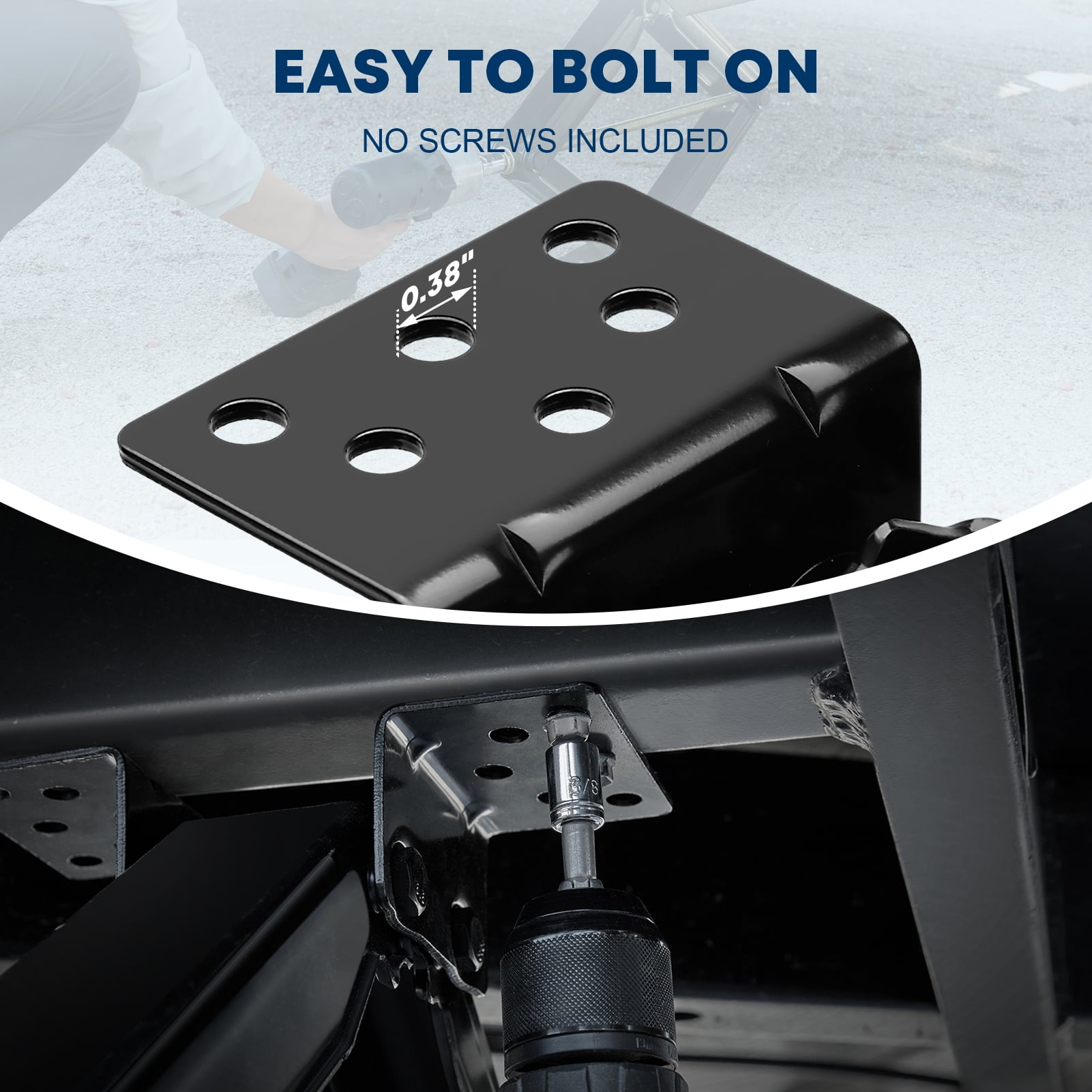 Kohree RV Trailer Stabilizer Scissor Jacks (Black, 9500 lb, Set of 4) di98w
