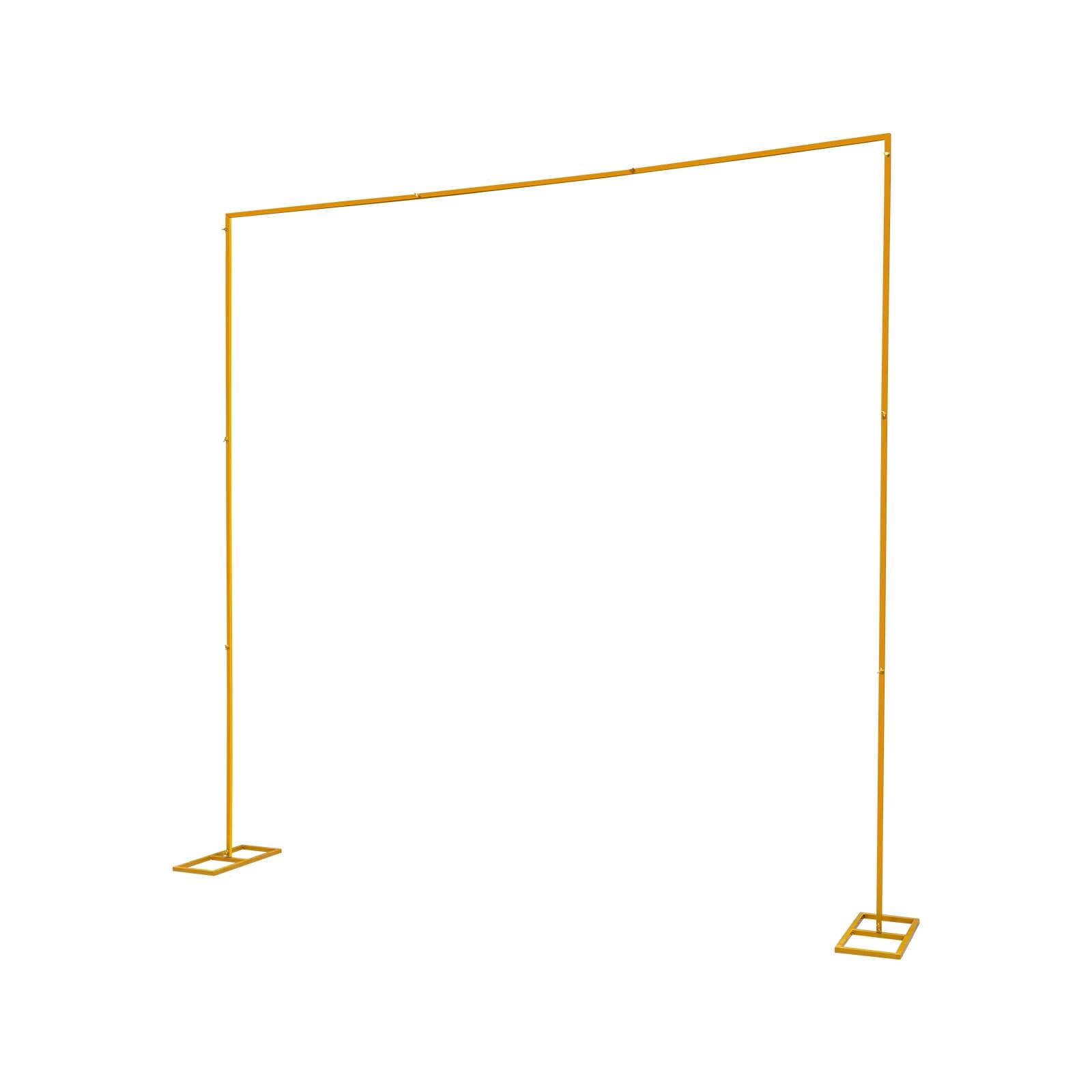 YIYIBYUS Wedding Arch Backdrop Stand, Heavy-Duty Adjustable Square Metal Frame for Ceremony and Party Decor (Gold, 9.8x9.8 ft) a763a