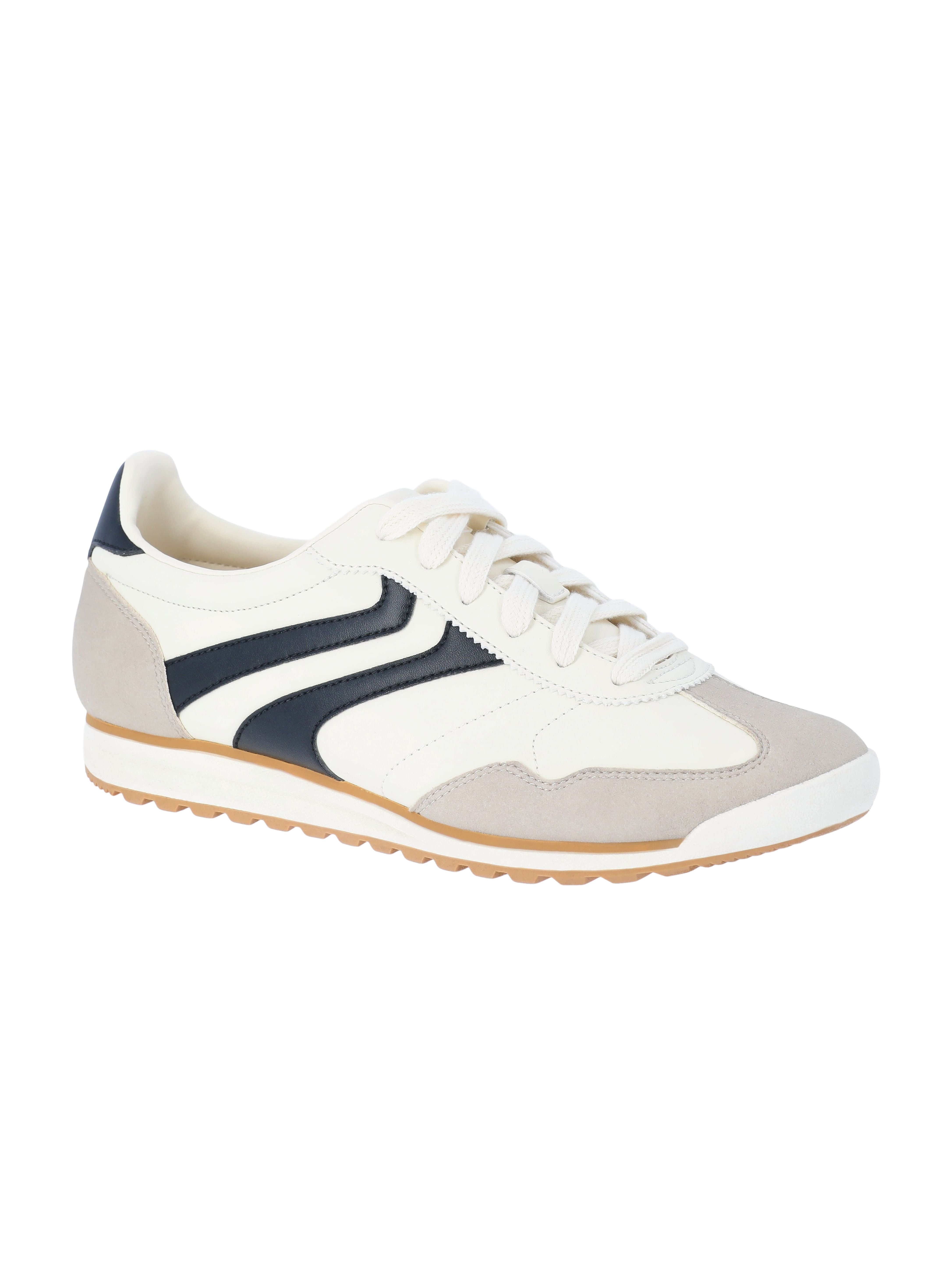 No Boundaries Women's Retro Lace-Up Sneakers (White, 8 US) 94fm0