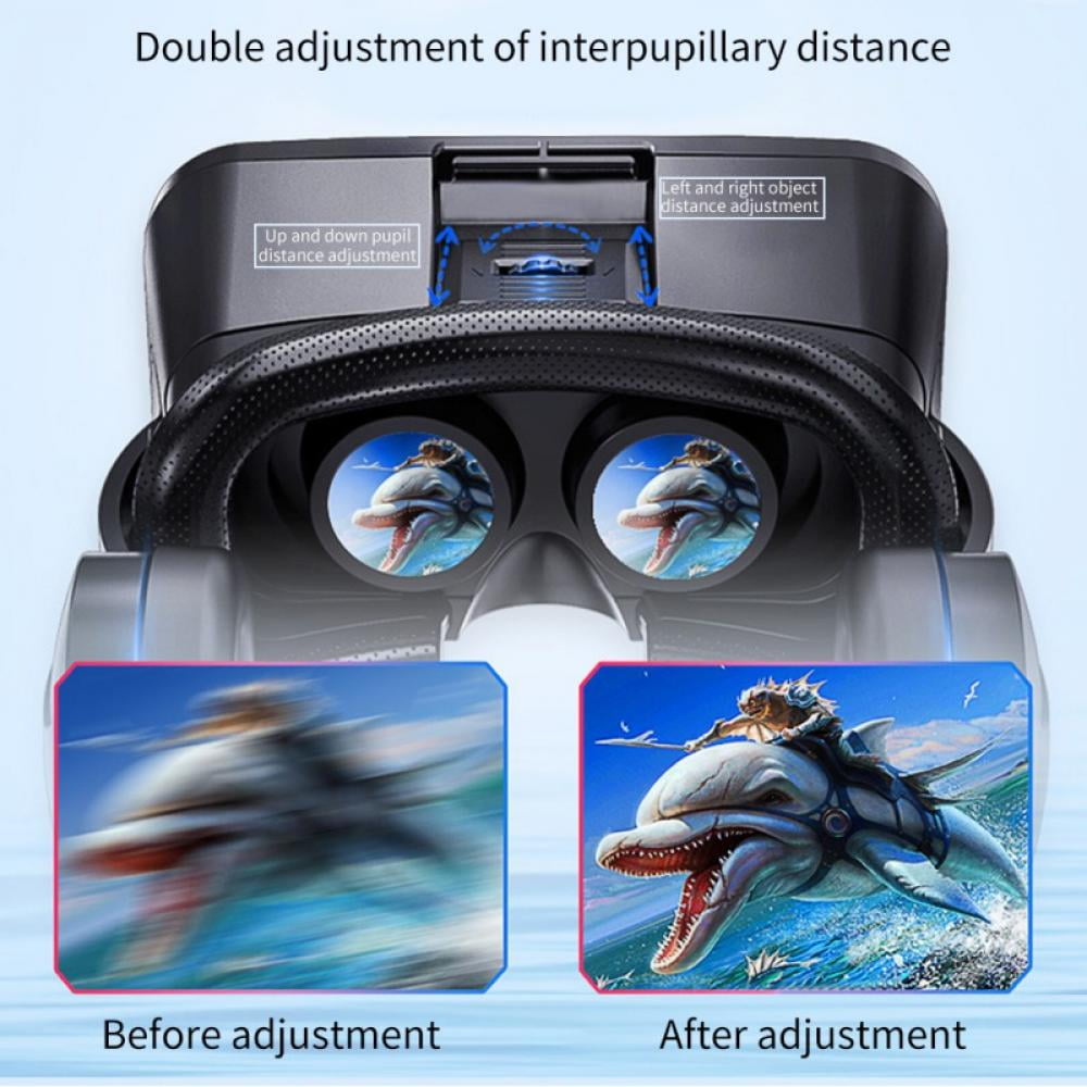 Bullpiano VR Headset Virtual Reality Glasses for Smartphones (Black, 4.7 in - 6.7 in) pc9ak