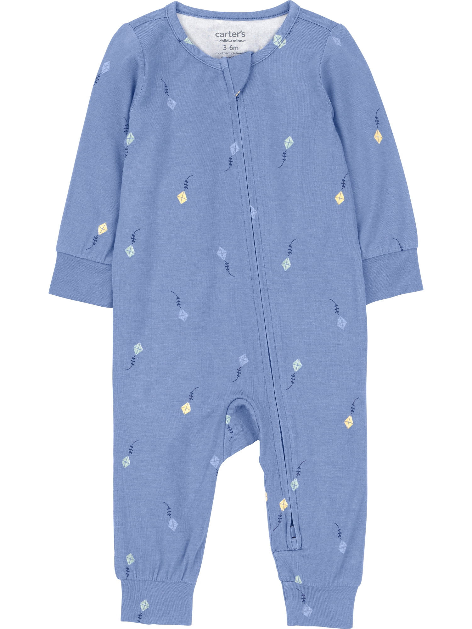 Carter's Child of Mine Baby ComfySoft Jumpsuit 2-Piece Set (Blue, Newborn) 9vx6i