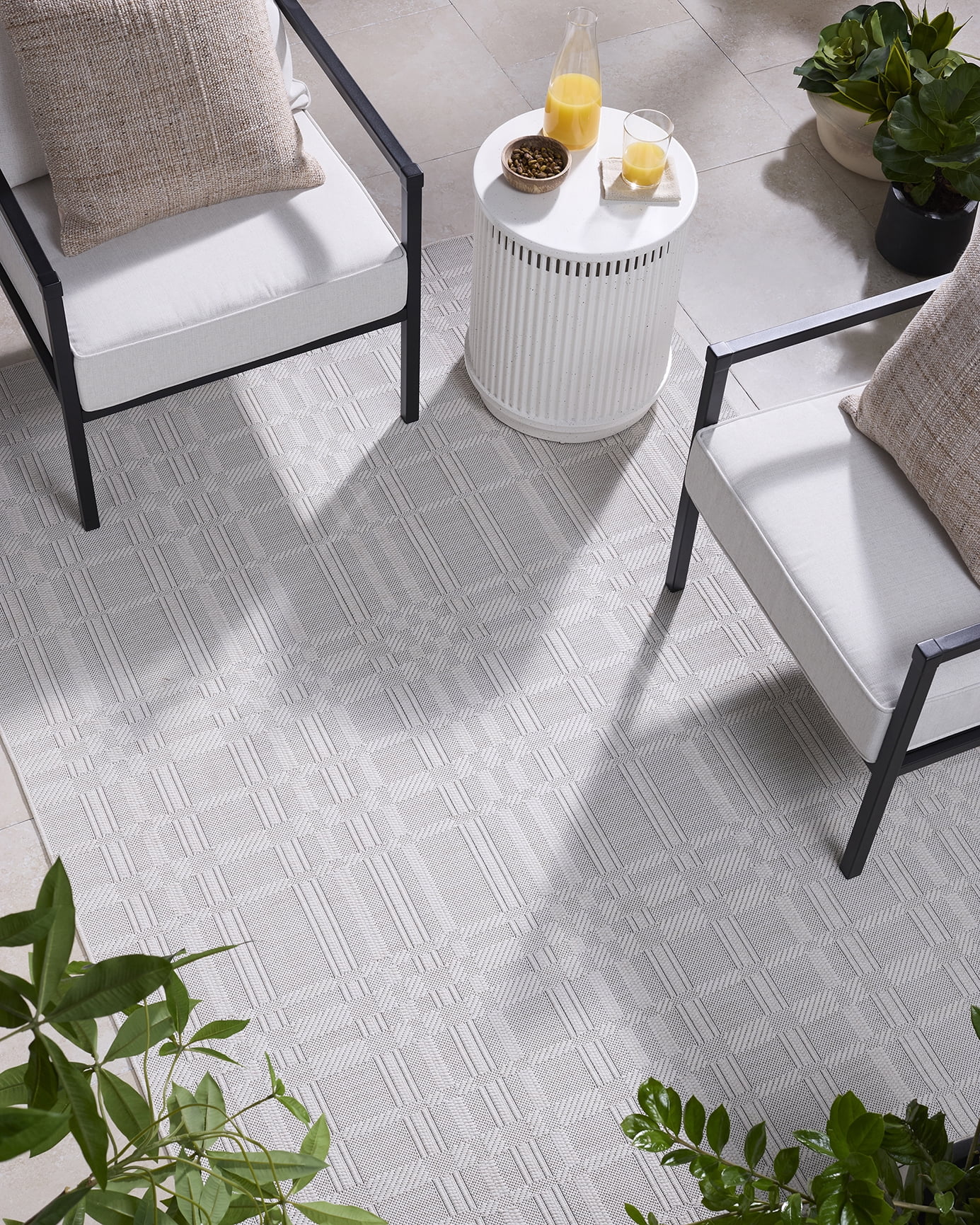 My Texas House Mari Outdoor Area Rug (Neutral, 5 ft x 7 ft) f0tv6