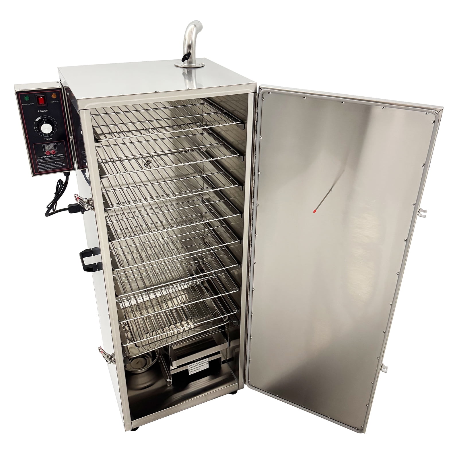 Intbuying Commercial Electric BBQ Meat Smoker Oven with Side Wood Chip Loader (9 Detachable Racks) p00vt
