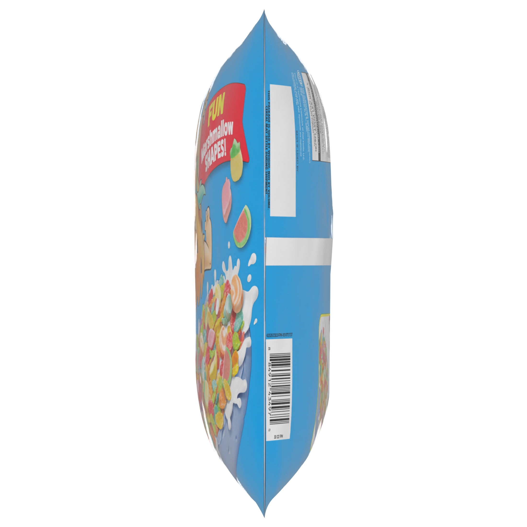 Post Marshmallow Fruity PEBBLES Breakfast Cereal, Gluten Free Crisped Rice with Mini Marshmallows (Multi-Color, 30 oz) 3sglw