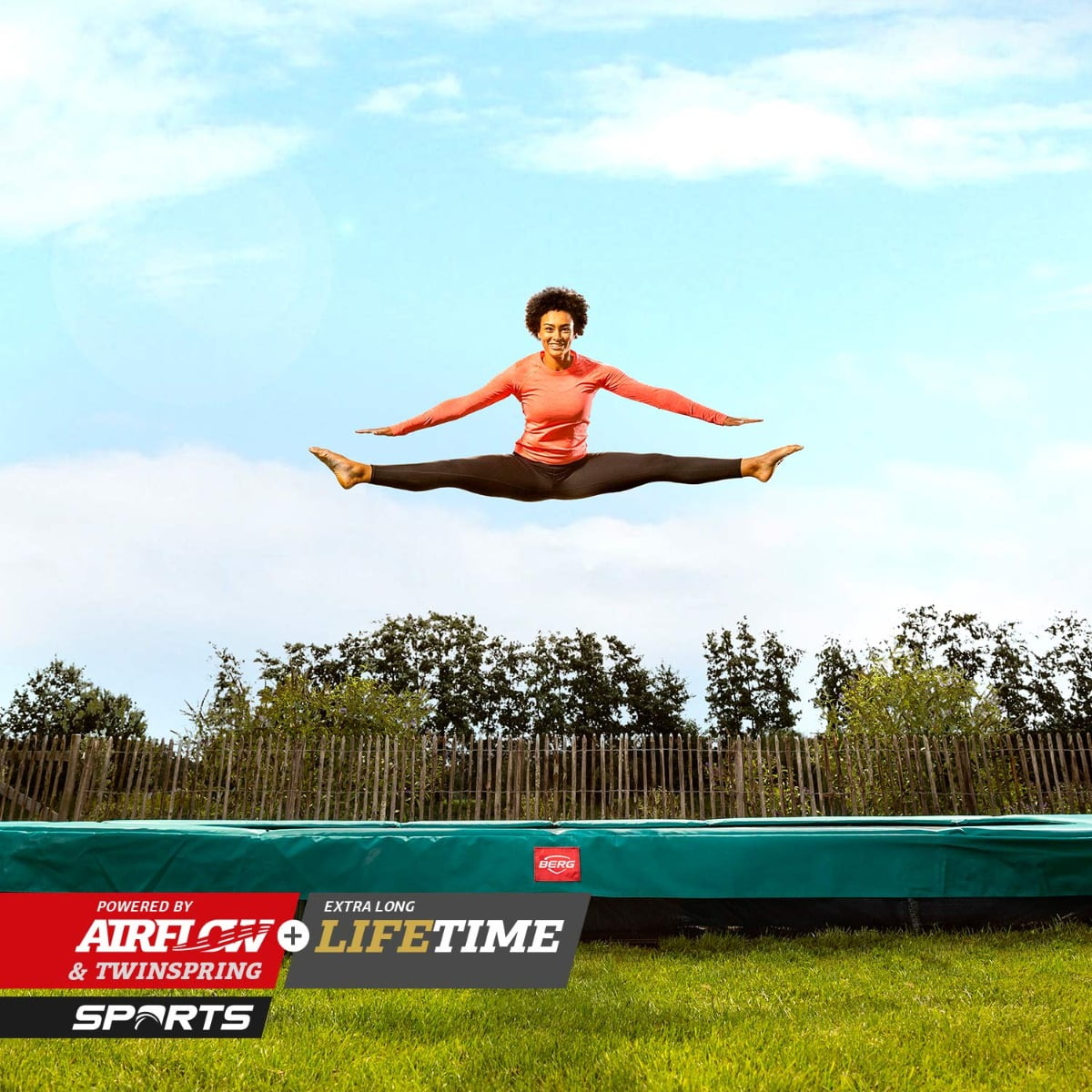 BERG Grand Champion InGround Trampoline (Green, 17 ft) ky7ky