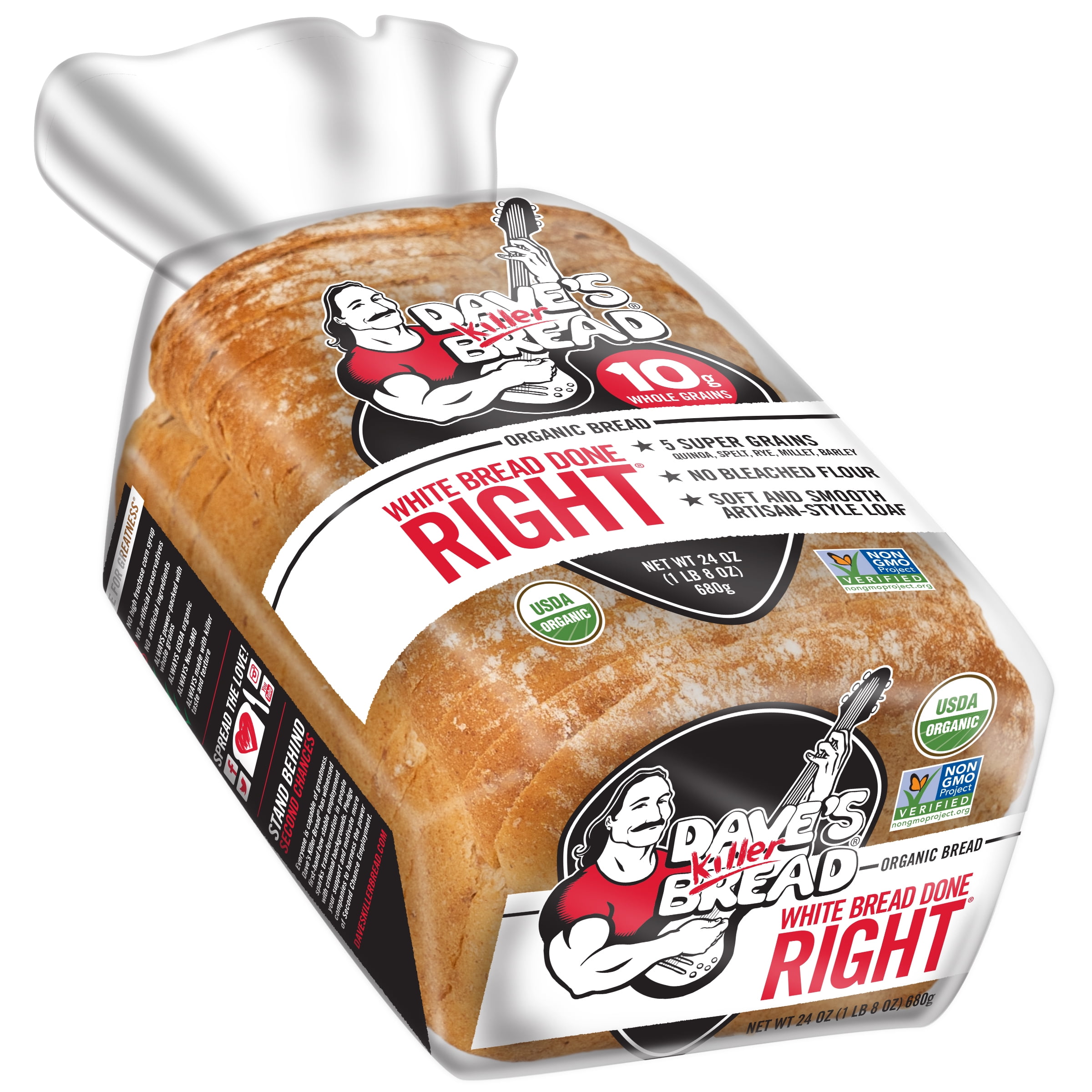 Dave's Killer Bread White Bread Done Right Organic Sliced Bread (White, 24 oz) wm2ew