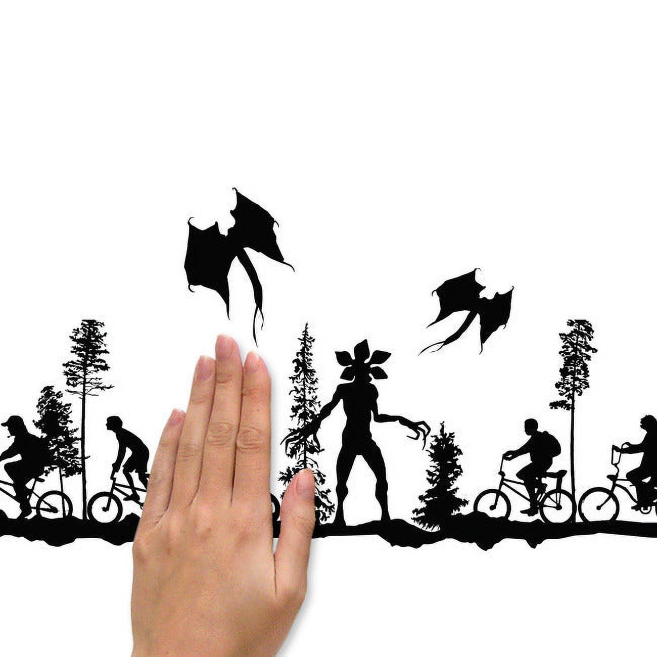 RoomMates Stranger Things Forest Scene Peel And Stick Wall Decals (Black, 7 Piece Set) ovhnz