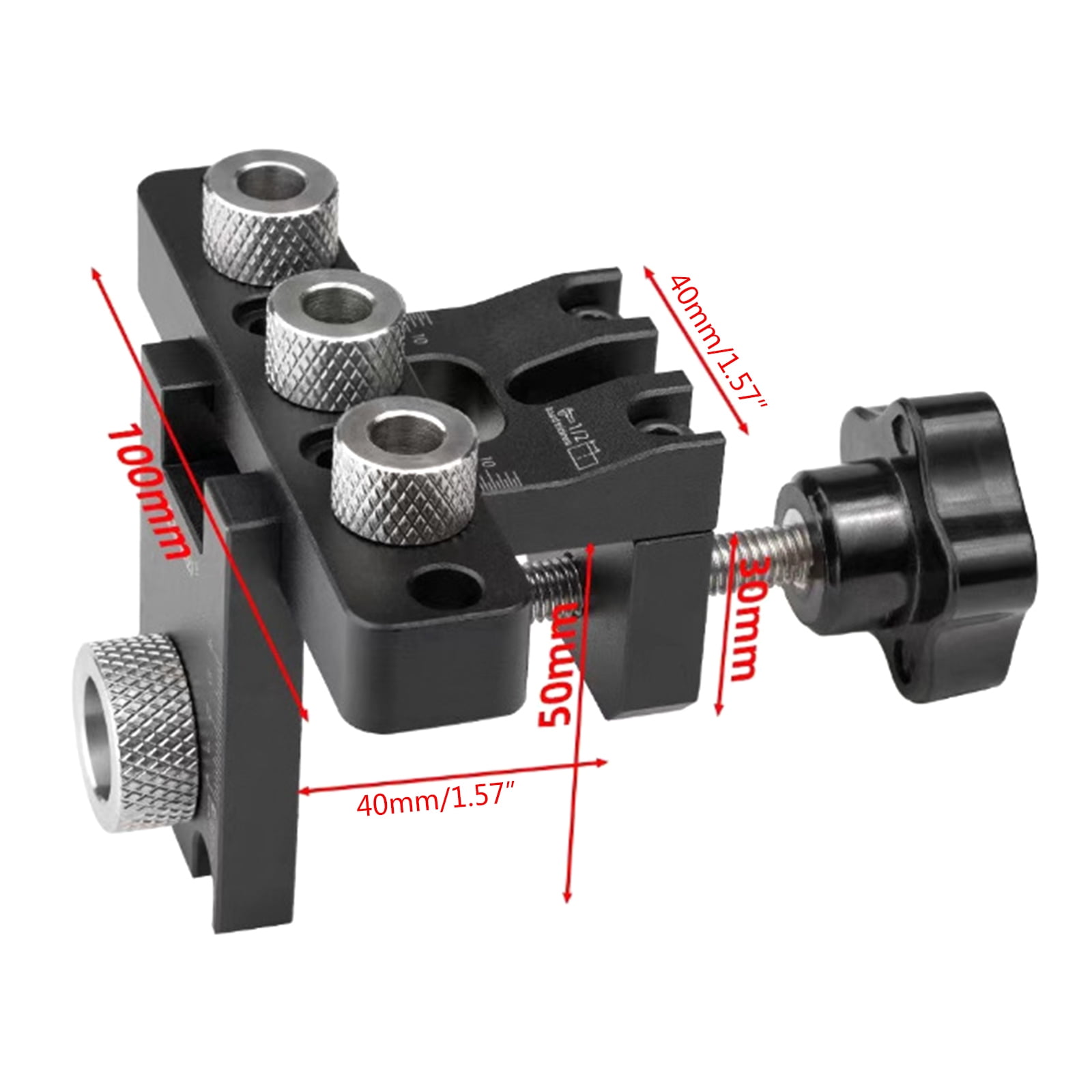 YAUXIM Adjustable 3-in-1 Woodworking Doweling Jig Kit (Pocket Hole Drilling Guide Locator for Furniture Assembly) 79xy0