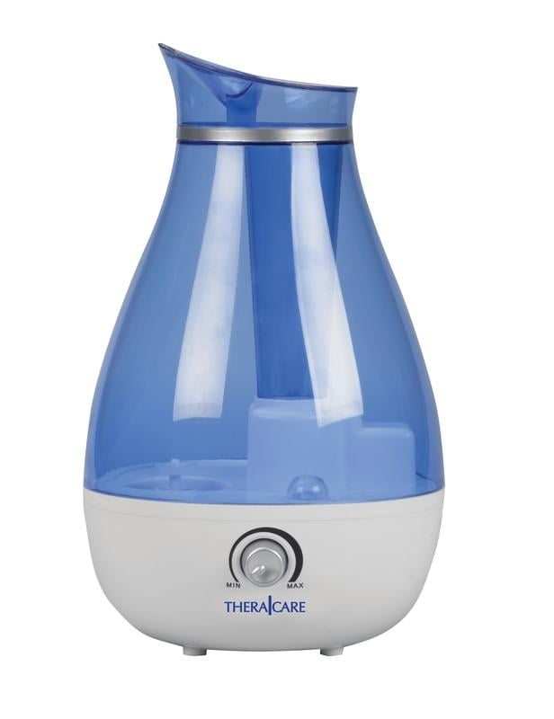 Thera Care Cool Mist Ultrasonic Humidifier for Medium Rooms (Blue, 84.5 fl oz) ik1v6
