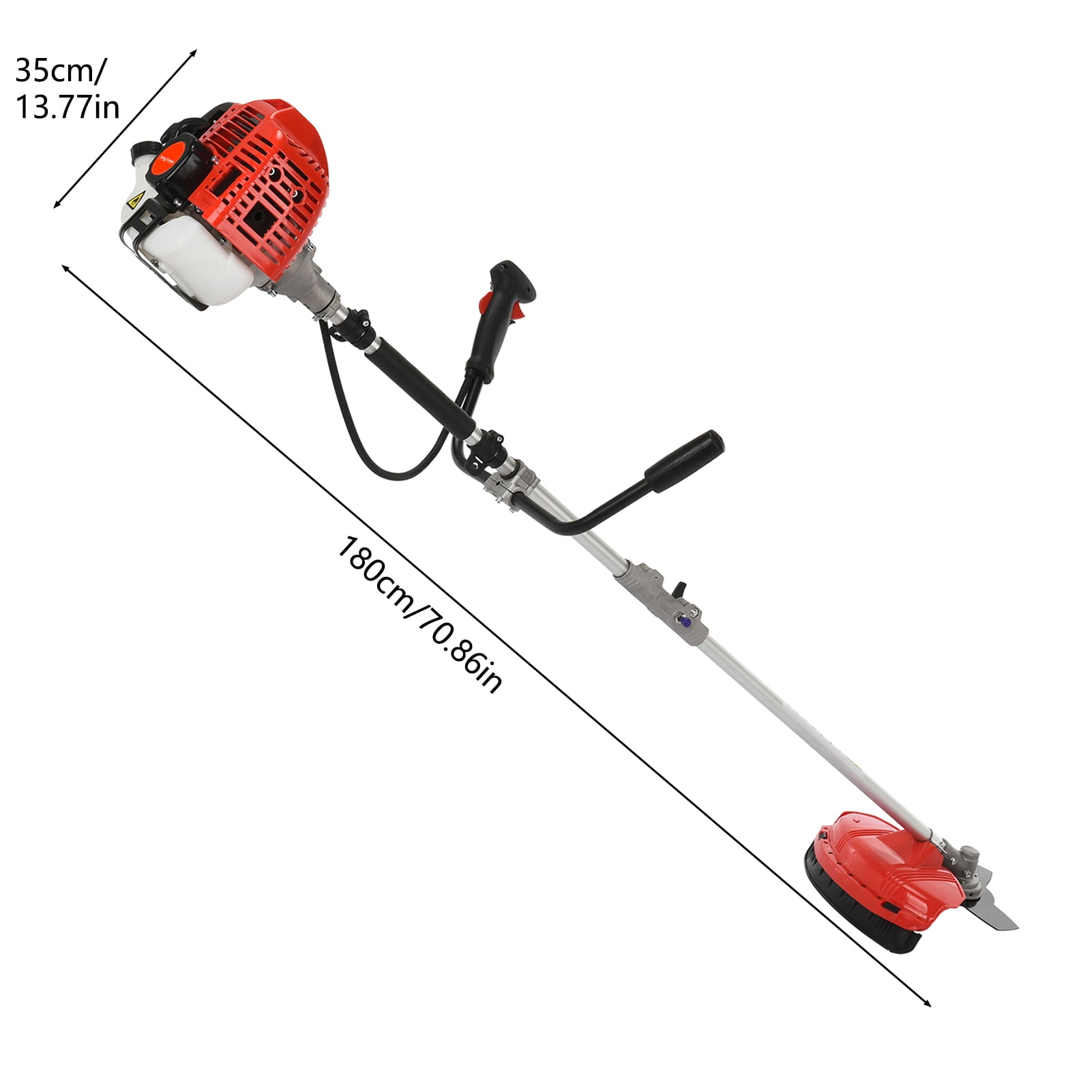 ZKSM 3-in-1 Gas String Trimmer and Brush Cutter, 52cc 2-Cycle Engine with Shoulder Strap (Orange, 52cc) 69fwi