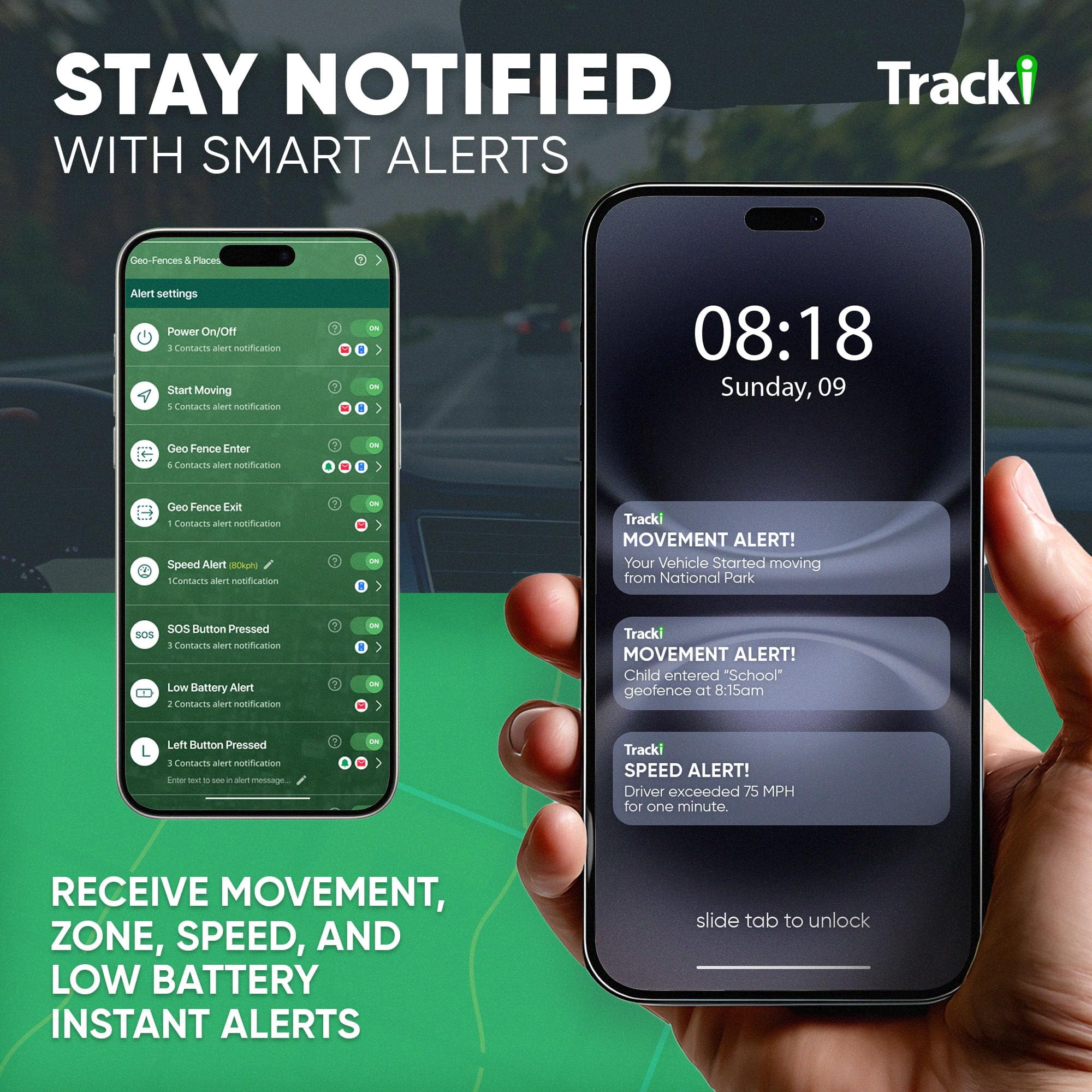 Tracki Magnetic GPS Tracker for Vehicles, 4G LTE Real-Time Tracking Device (Black, 1.26 oz) tdyp8