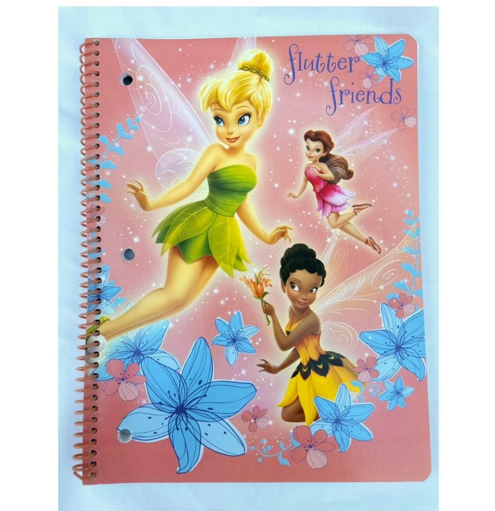 Disney Tinker Bell Spiral Notebook Flutter Friends Journal (8.5 in x 11 in) u7lej