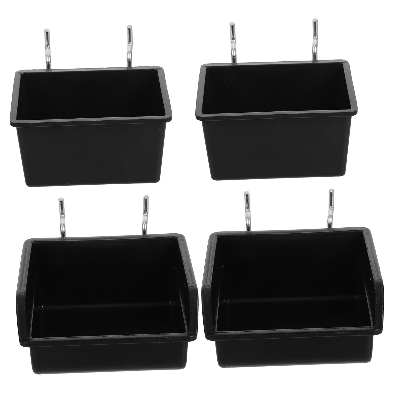 OATIPHO Pegboard Baskets and Tool Organizer Set for Garage Wall Storage (Black, 4-Piece Set) q9nby