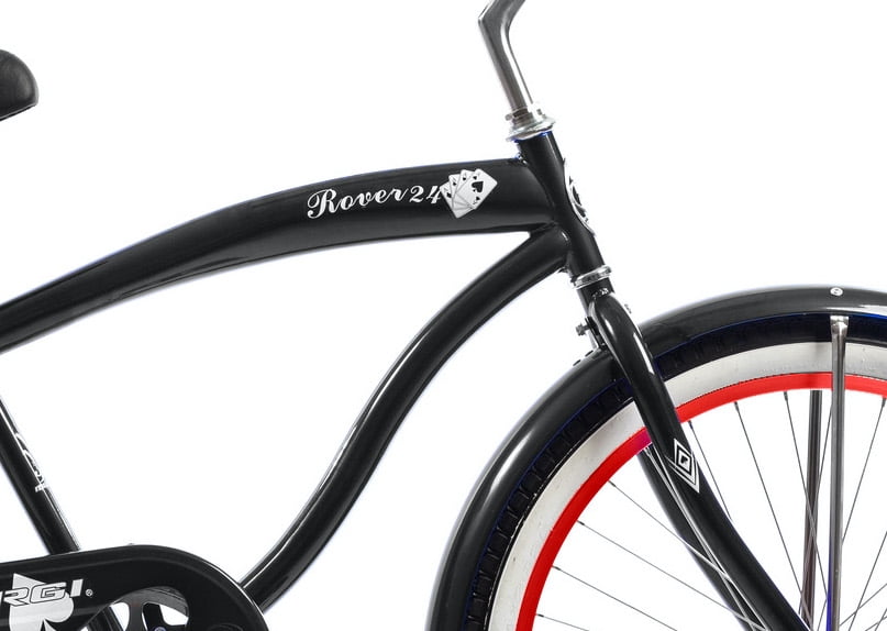 Wonder Wheels Beach Cruiser Single Speed Bicycle (Black & Red, 20 in) sd9ca