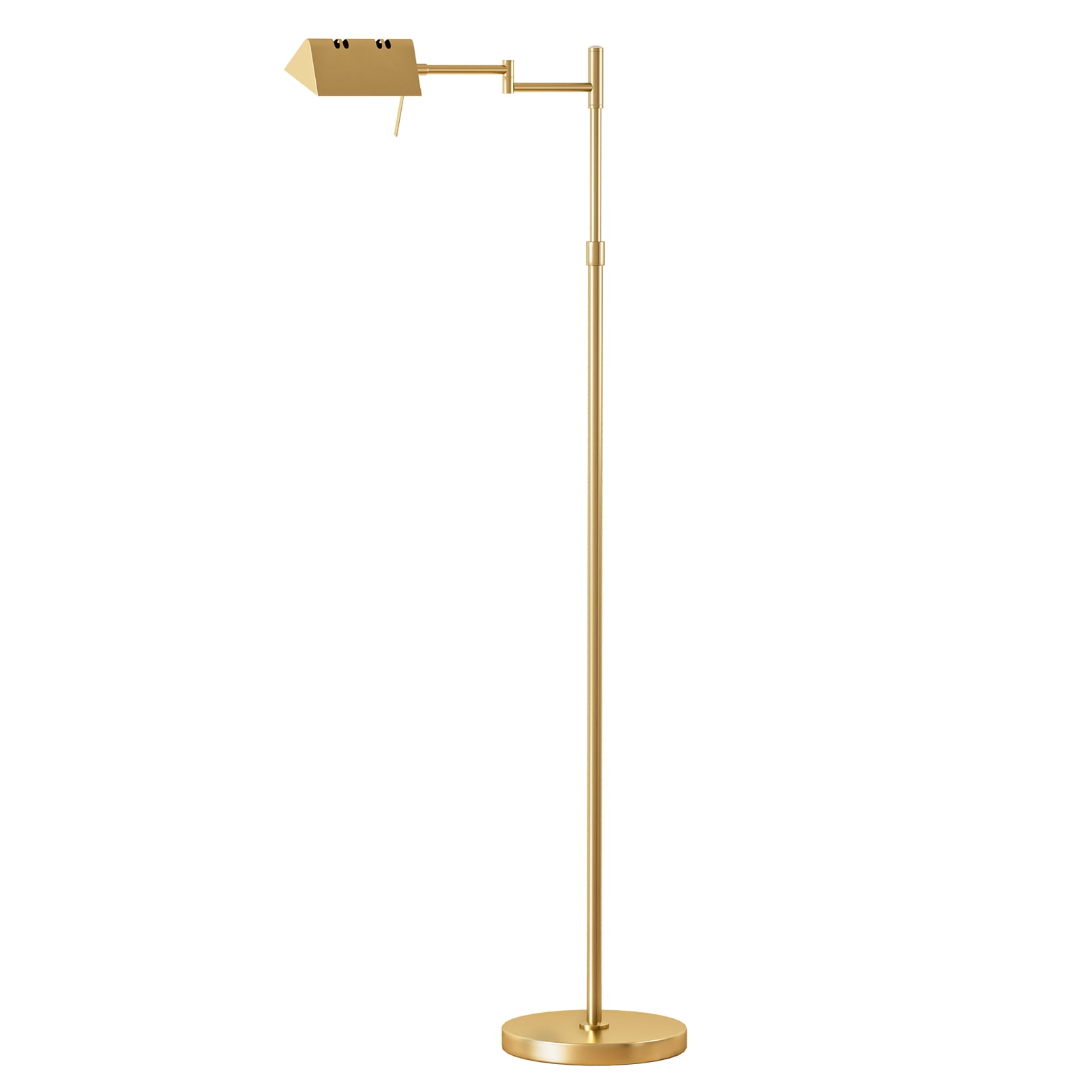 Yedigre Dimmable LED Floor Lamp, Adjustable Swing Arm Reading Light with 3 Color Temperatures (Black, 55 in) b8eaw