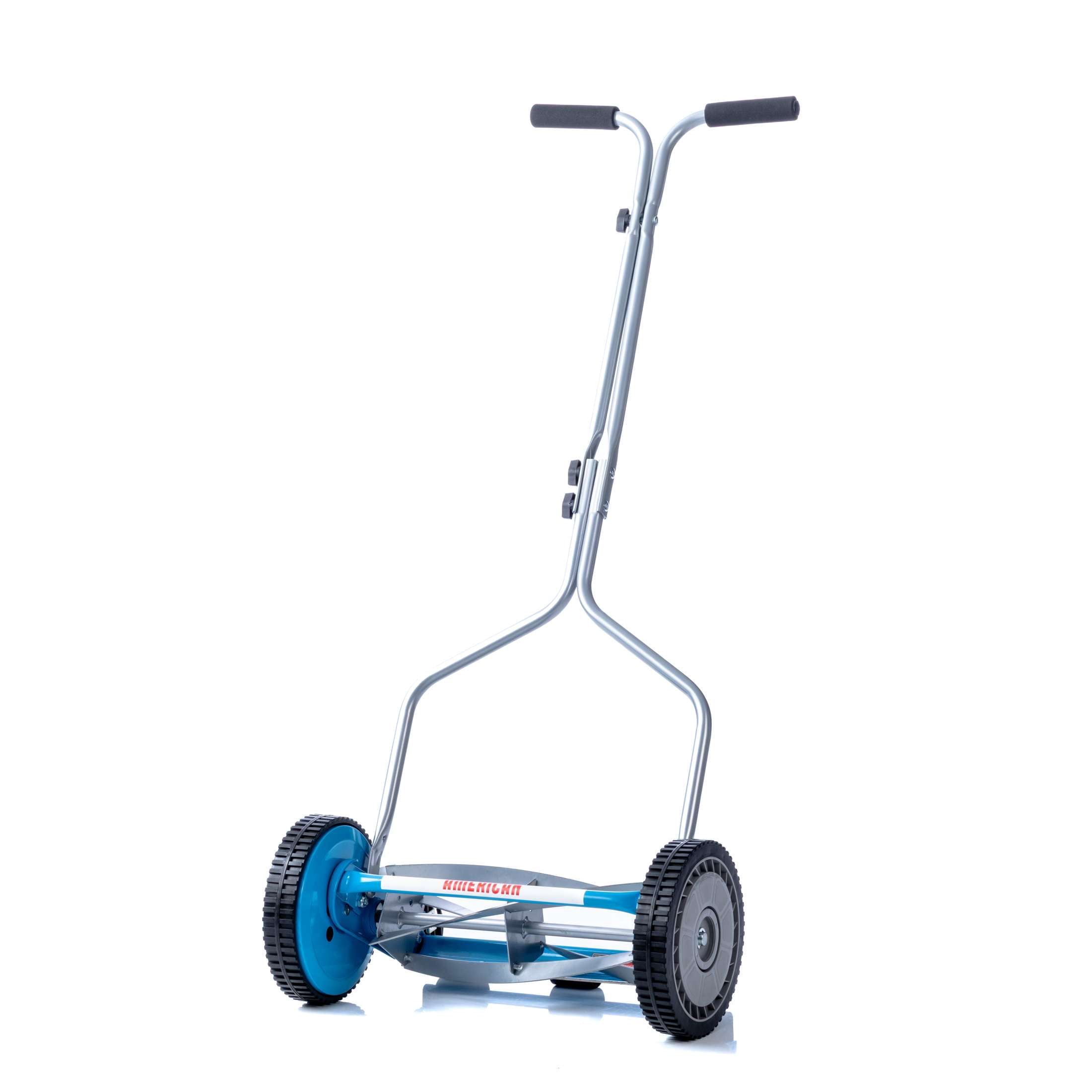 American Lawn Mower 14-Inch 4-Blade Push Reel Lawn Mower (Blue, 14 in) c3aox