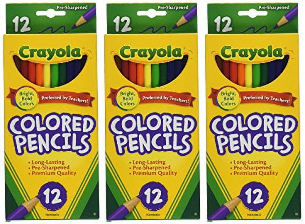 Crayola Colored Pencils, Pre-sharpened Art Supplies for Drawing and Coloring (Assorted Colors, 36-Count Total) spt8w