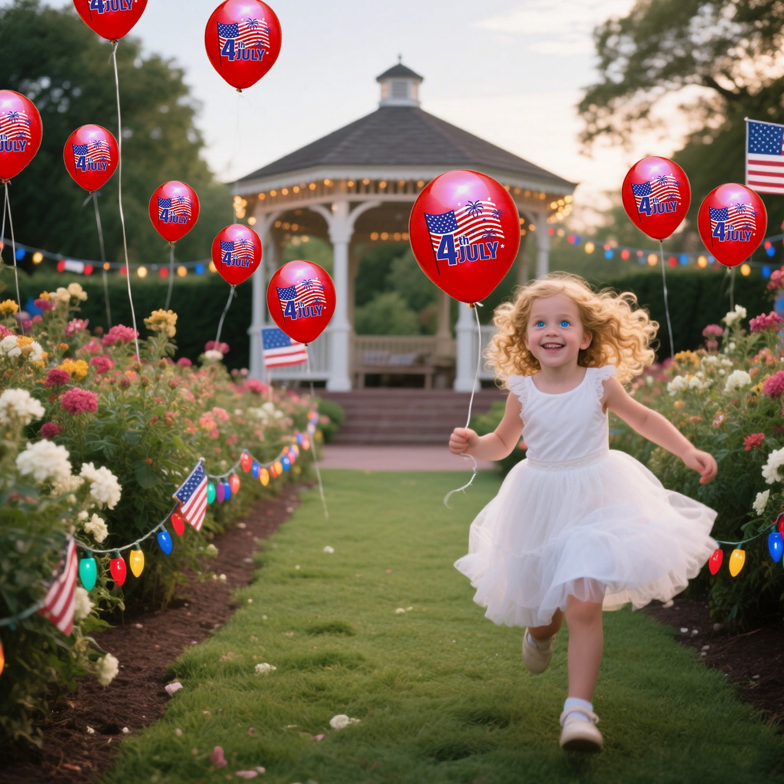 Edhome 4th of July Patriotic Balloon Set, Red White and Blue Independence Day Party Decorations (12 in, 50 Pack) h062a