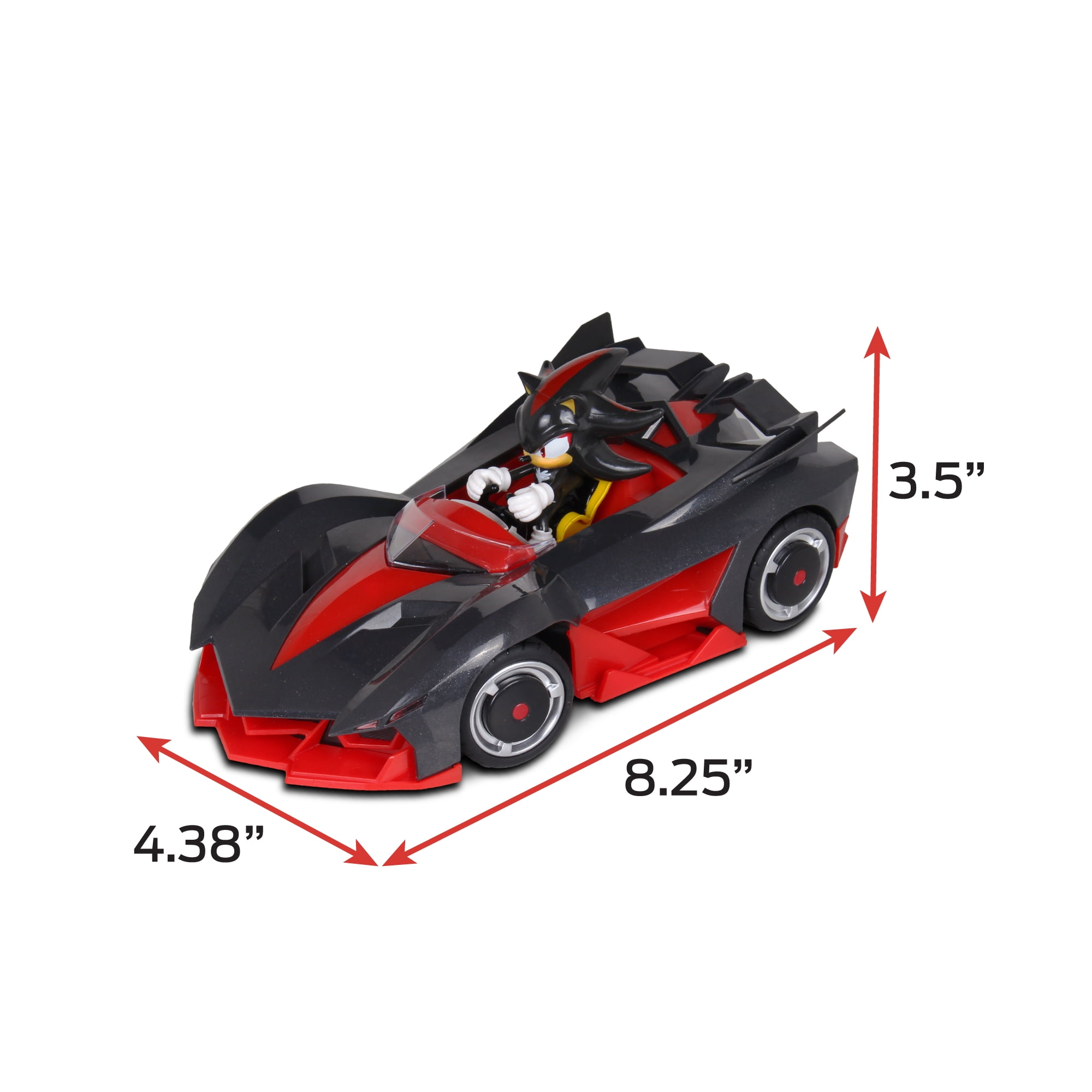 Sonic Racing CrossWorlds RC Car with Turbo Boost and LED Lights (Shadow, Black) ep942