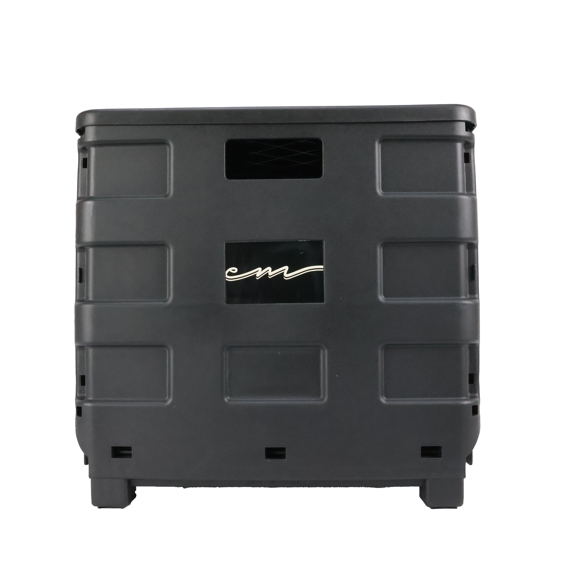 Everything Mary Collapsible Rolling Craft Cart with Lid (Black, 12 in x 13.75 in x 12 in) wqq26