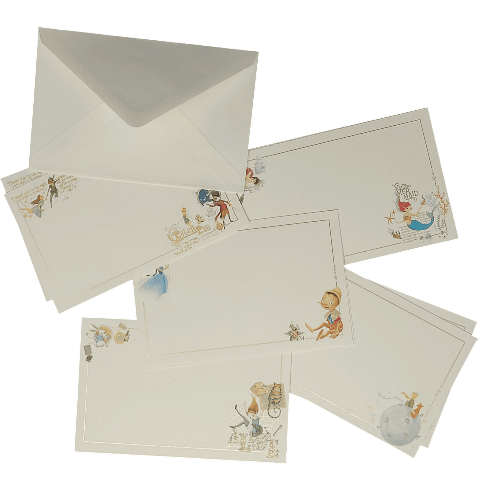 Kartos Favole Fairy Tales Stationery Portfolio Set (10 Cards and Envelopes, 5.31 in x 3.35 in) e88gi