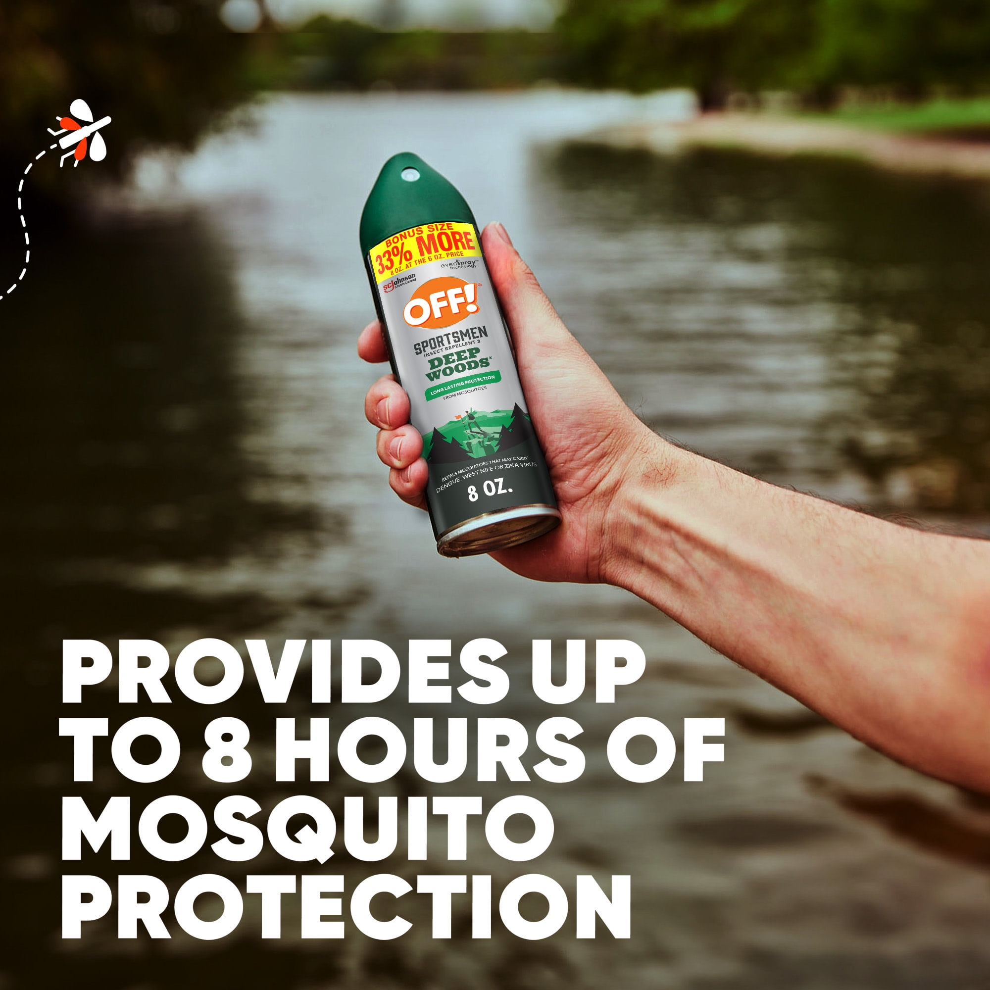 OFF! Deep Woods Sportsmen Insect Repellent, Long-Lasting Mosquito and Tick Protection (2 Pack, 16 oz) 1mg1o