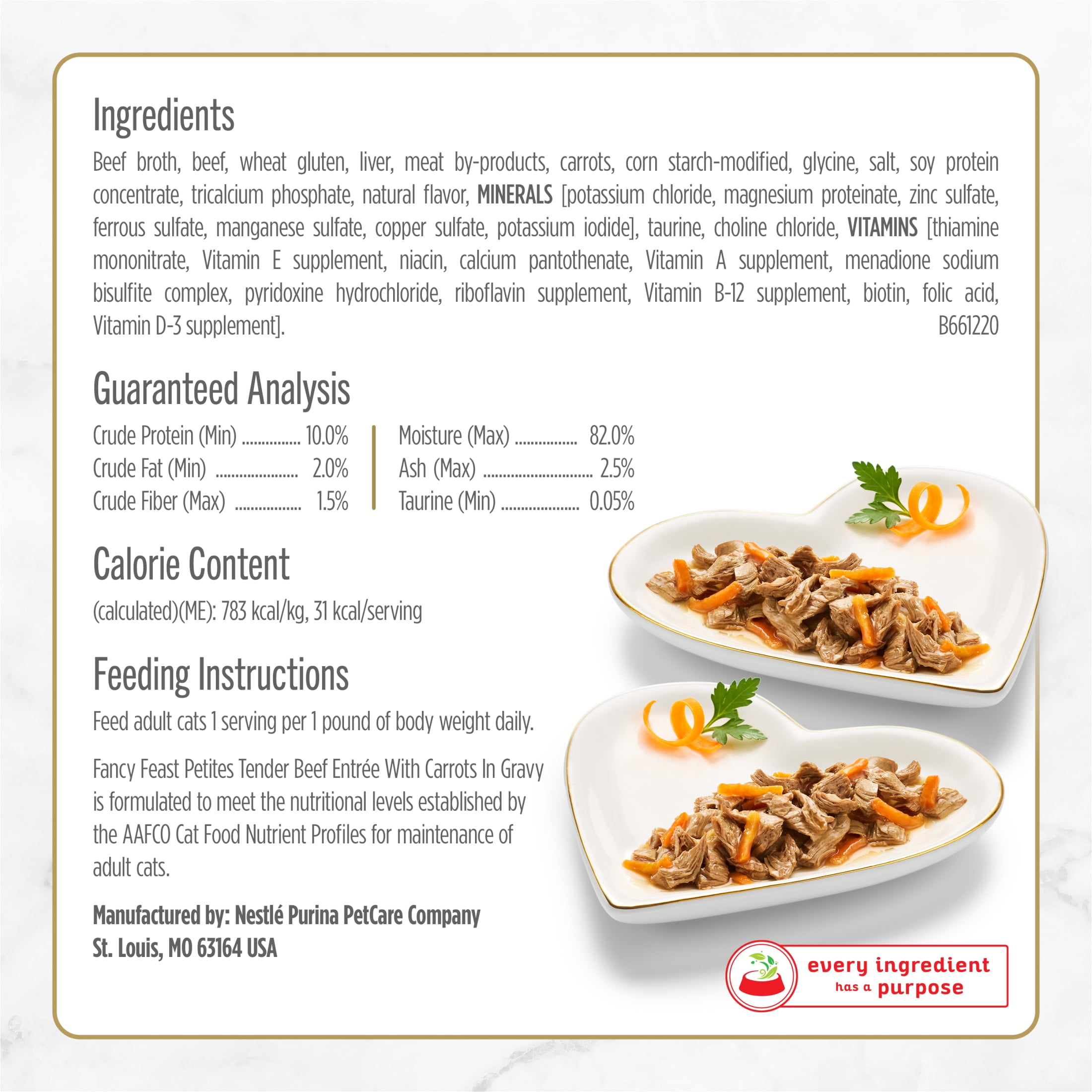 Fancy Feast Petites Tender Beef Entree with Carrots Wet Cat Food (2.8 oz) w3yxe
