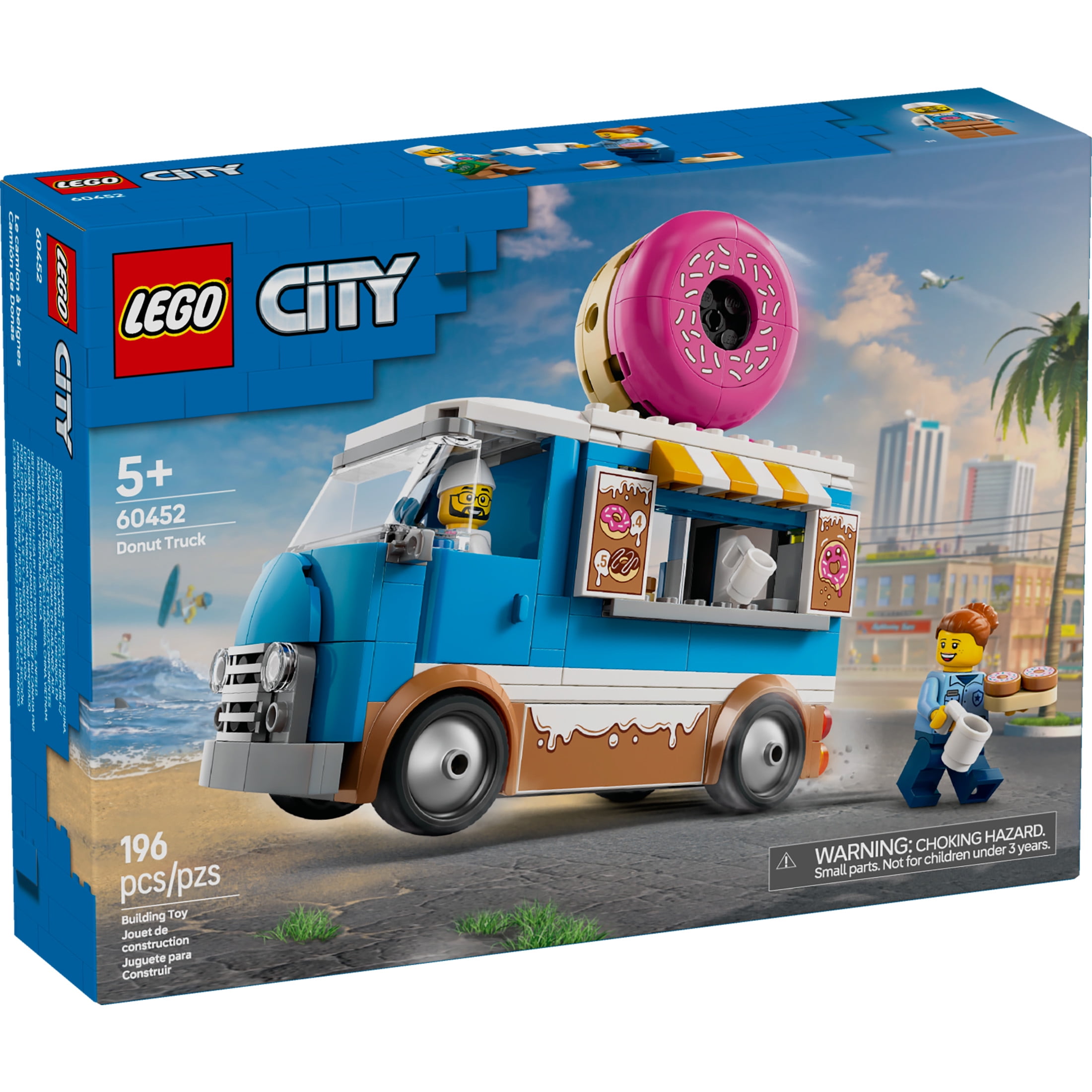 LEGO City Donut Truck Building Set with 2 Minifigures and Accessories (196 Pieces) awhb2