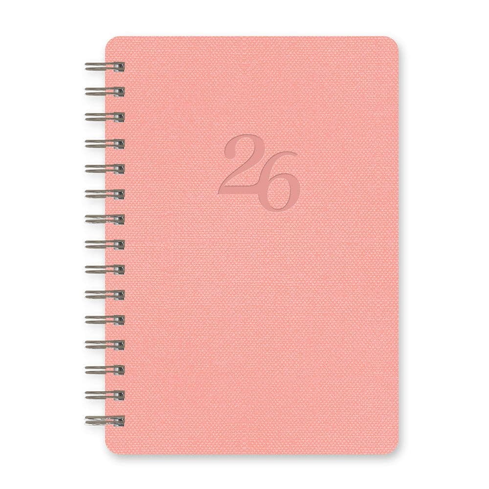 Orange Circle Studio Agatha 2026 Planner, 17-Month Academic & Daily Organizer (Coral Pink, 5.75 in x 8.25 in) gc8bq