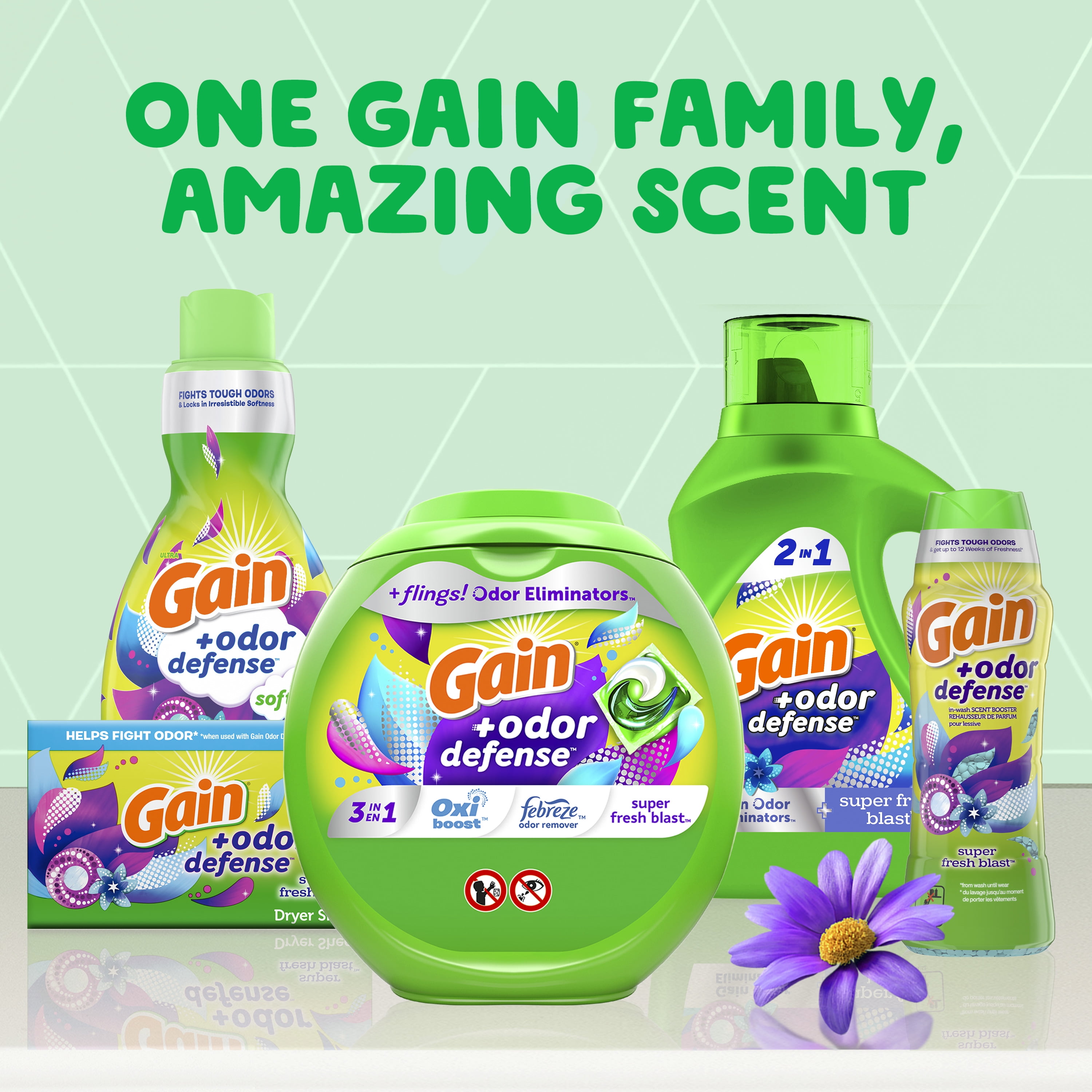 Gain Odor Defense Liquid Laundry Detergent, Super Fresh Blast Scent (154 fl oz, 107 Loads) 8gvnb