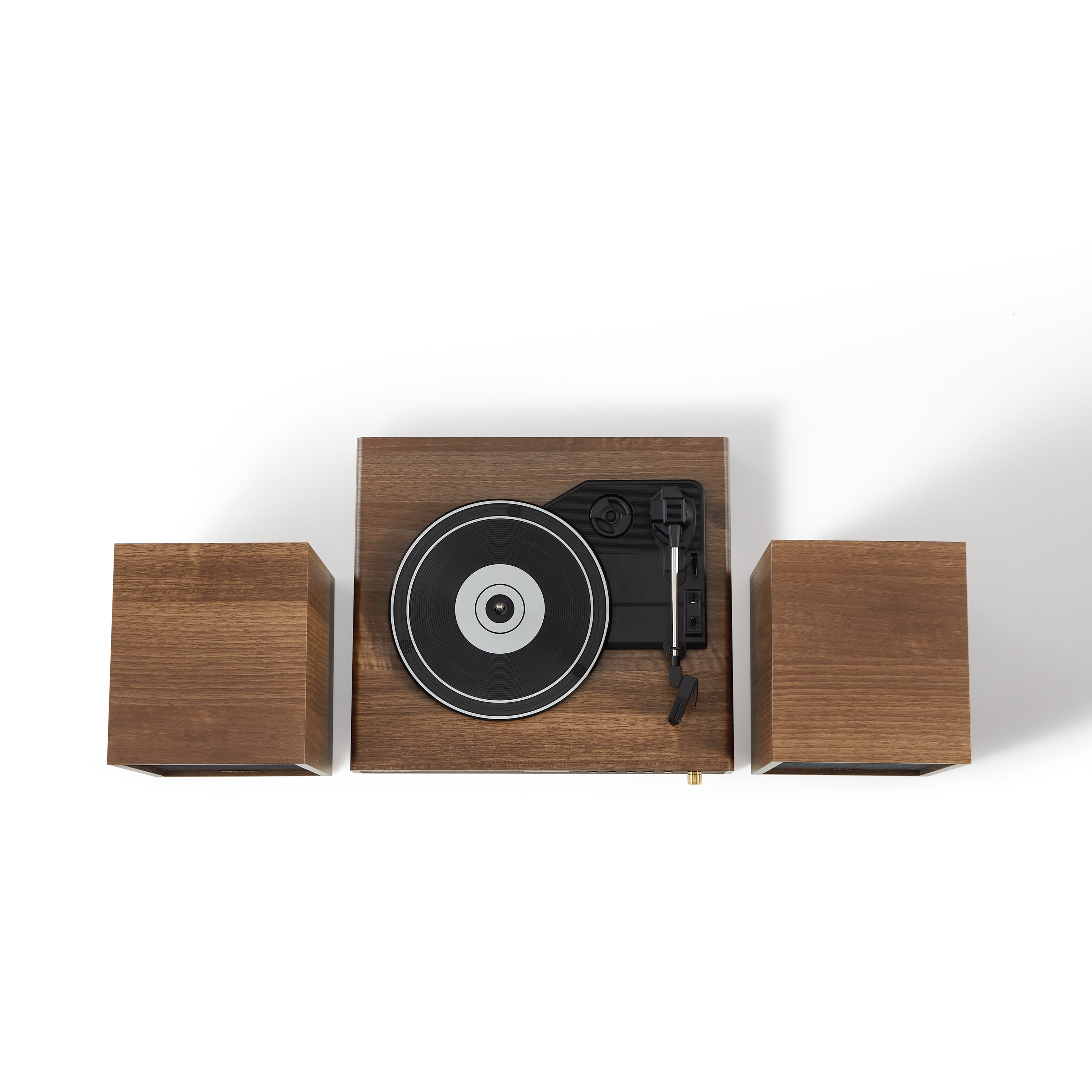 Crosley Alto Vinyl Record Player with Stereo Speakers and Wireless Bluetooth (Brown, 13.5 in x 12.25 in x 4.25 in) ly5wy
