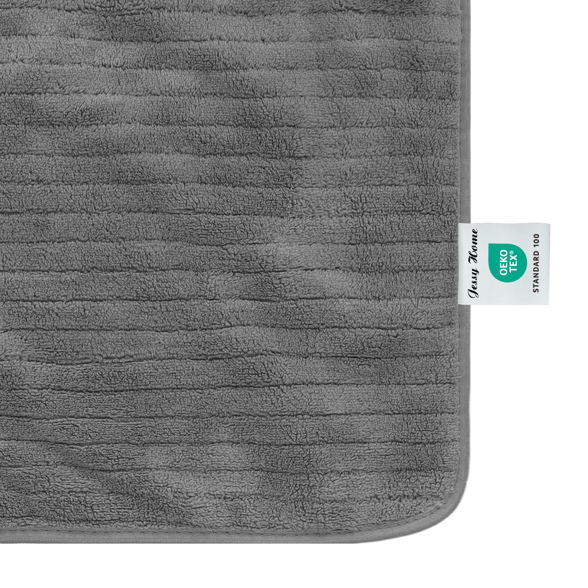 Jessy Home Oversized Microfiber Bath Towels Set (Dark Gray, 4 Pack, 35 in x 70 in) j6e97