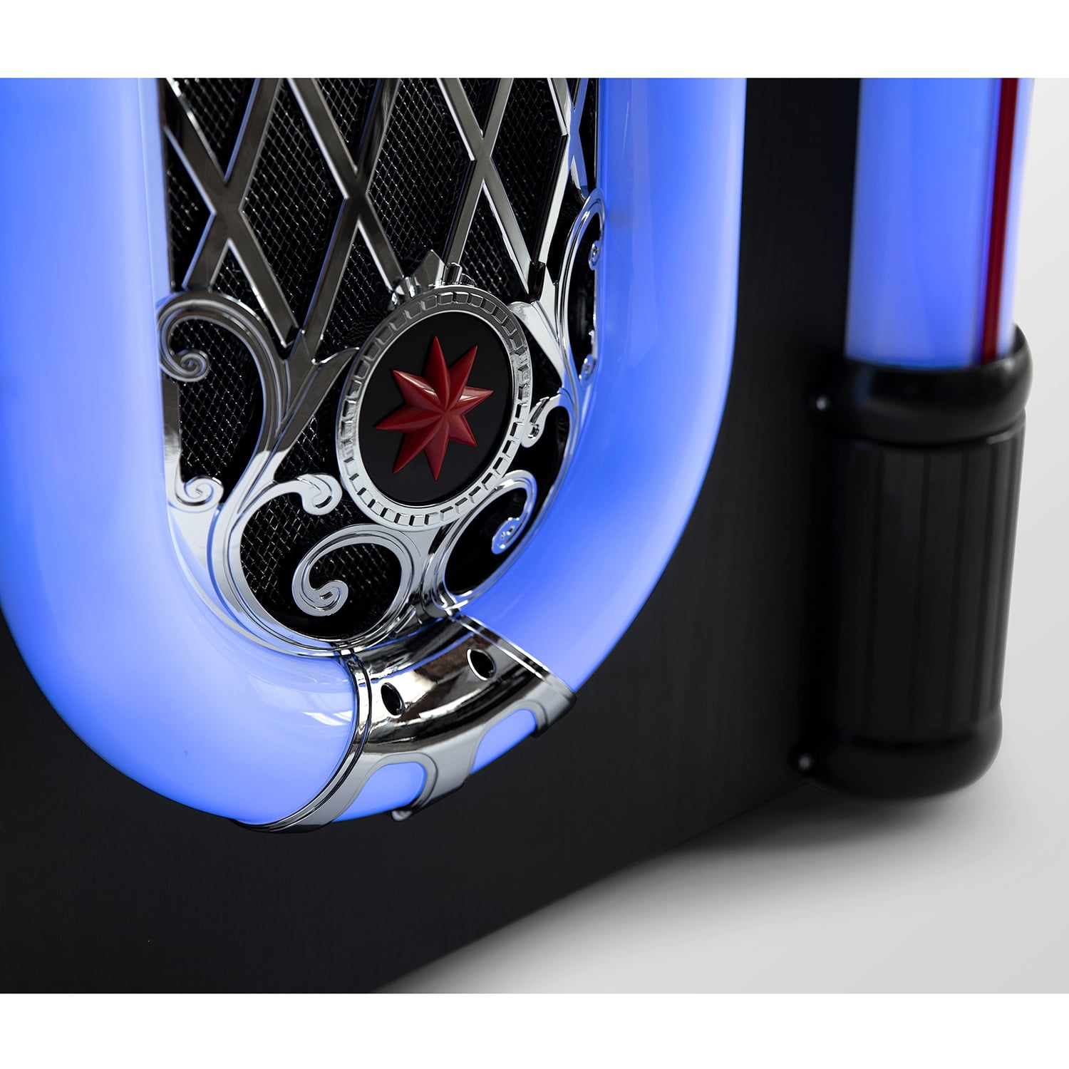 Victrola Mayfield Full-Size Jukebox Record Player with Bluetooth and LED Lighting (Black) oyvnt