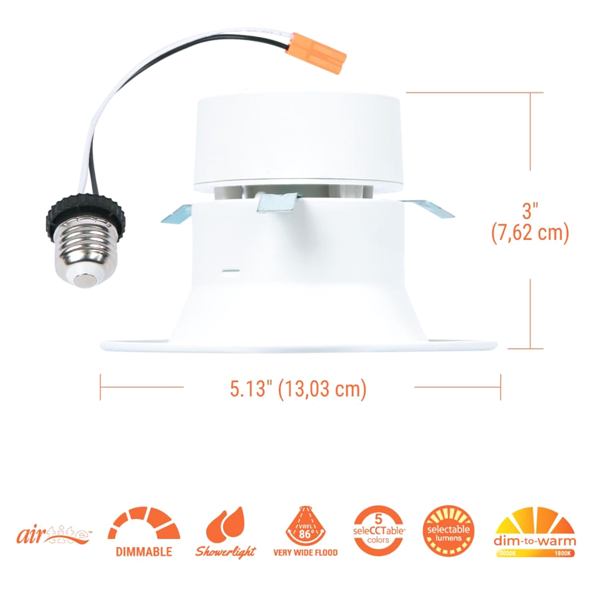 HALO RL4 Series LED Retrofit Recessed Downlight (Matte White, 4 in.) pczyr