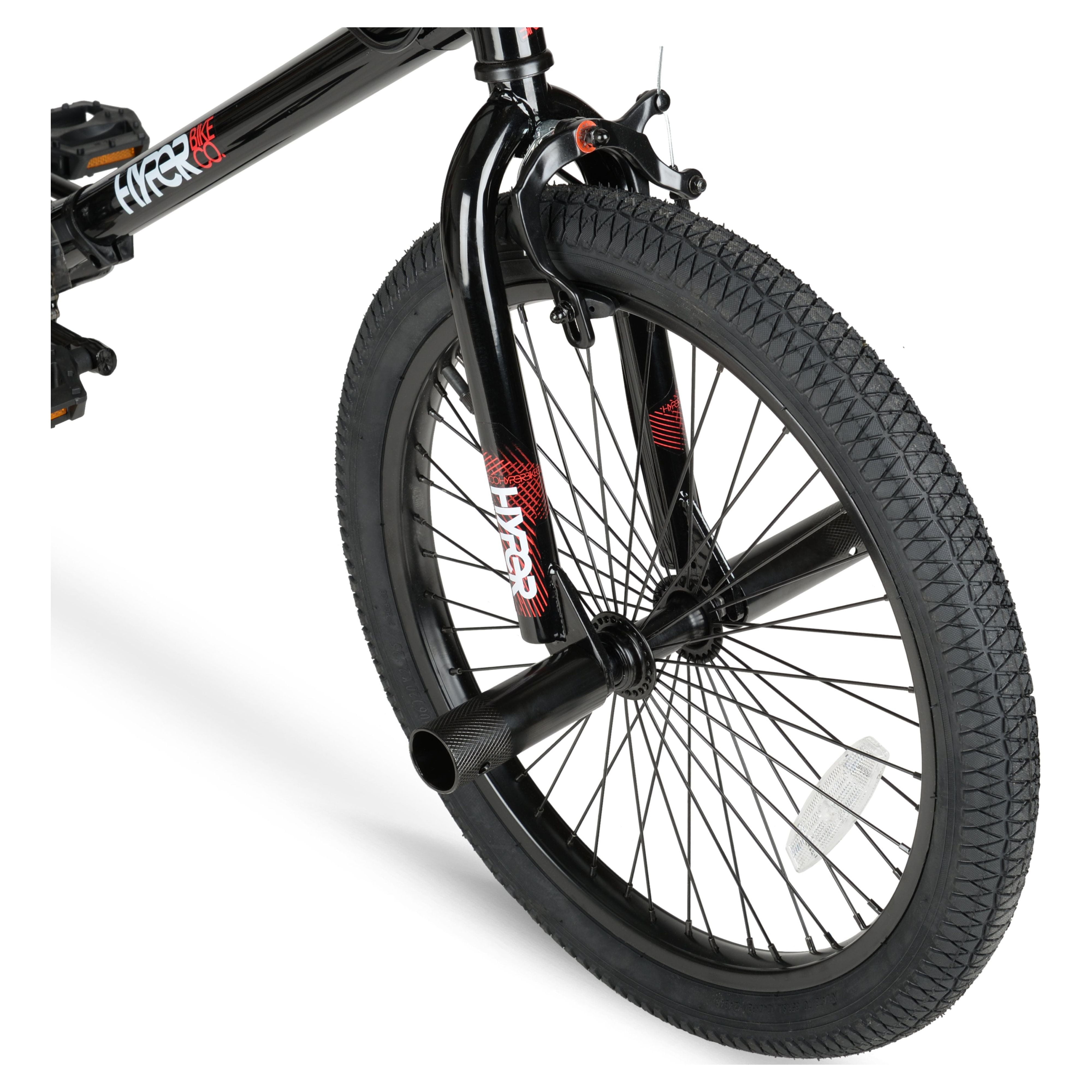 Hyper Bicycles 20 in Spinner BMX Bike, Durable Steel Frame with Pegs (Black, 20 in) 8985v