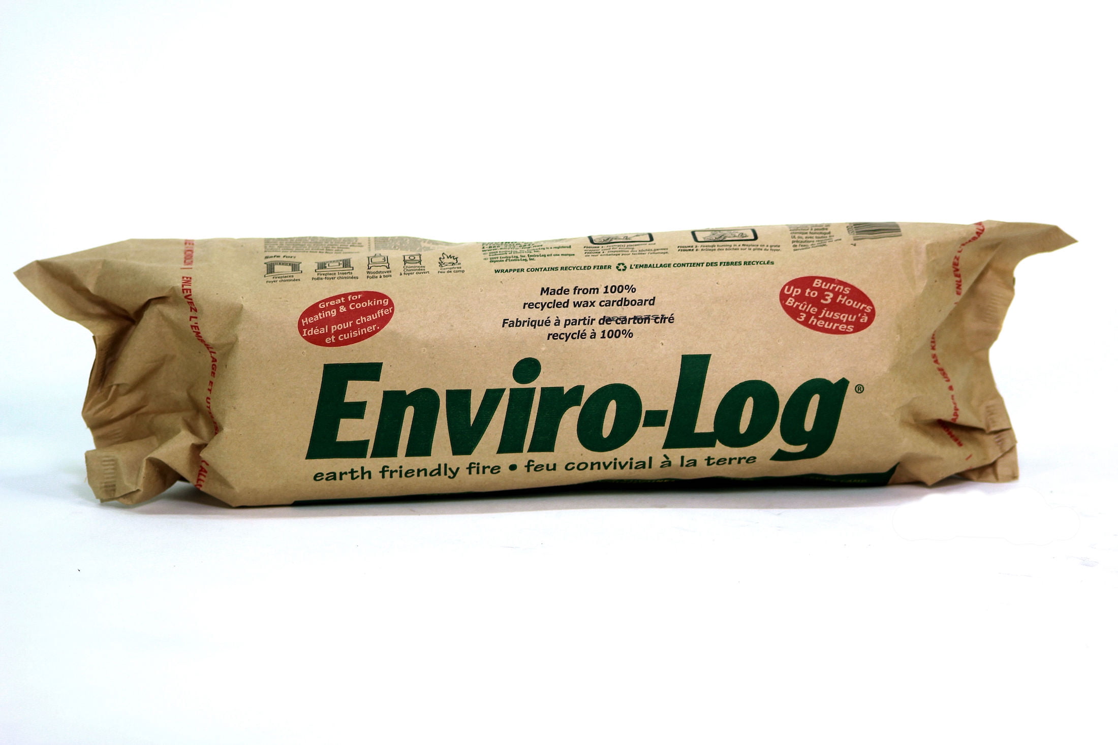 Enviro-Log Indoor and Outdoor Fire Logs, Clean-Burning Recycled Material (6 Count, 4.3 lb Each) gt8pj