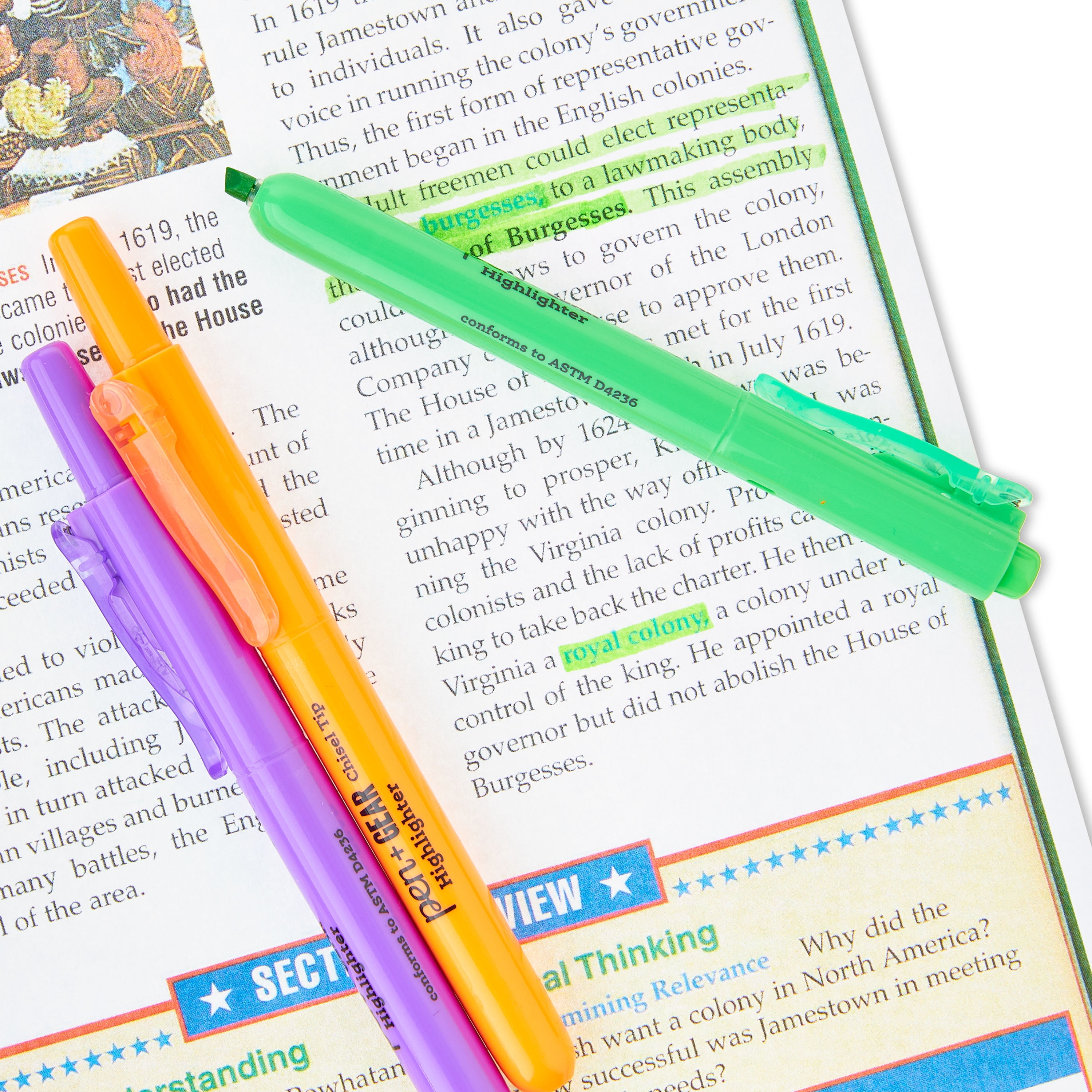 Pen+Gear Retractable Chisel Tip Highlighters, Assorted Neon Colors (12 Count) 57z5s