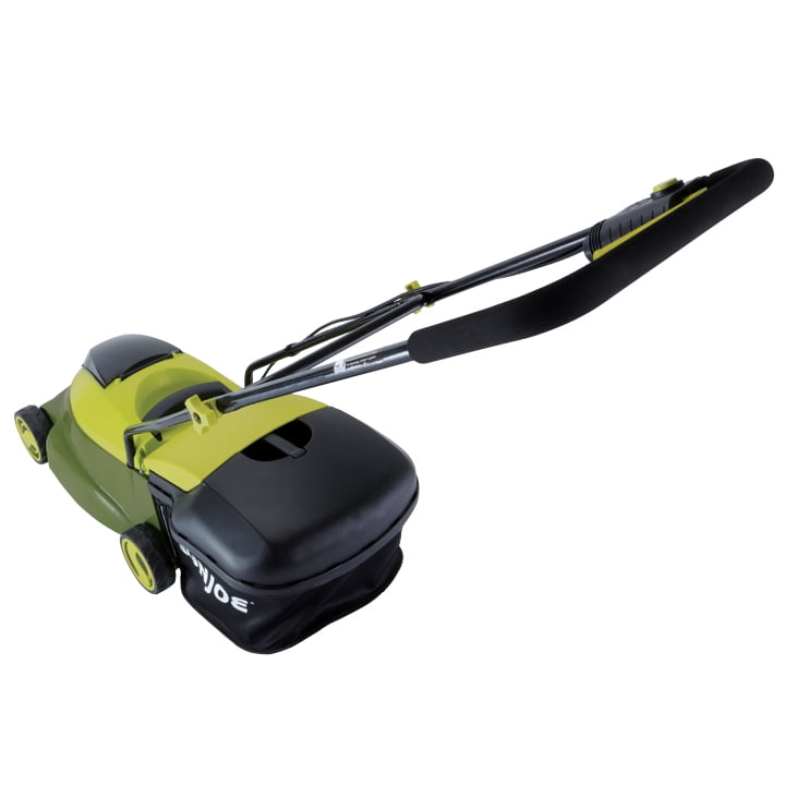 Sun Joe 24V Cordless 14-inch Brushless Push Lawn Mower (Green, 23.1 lb) d7rof