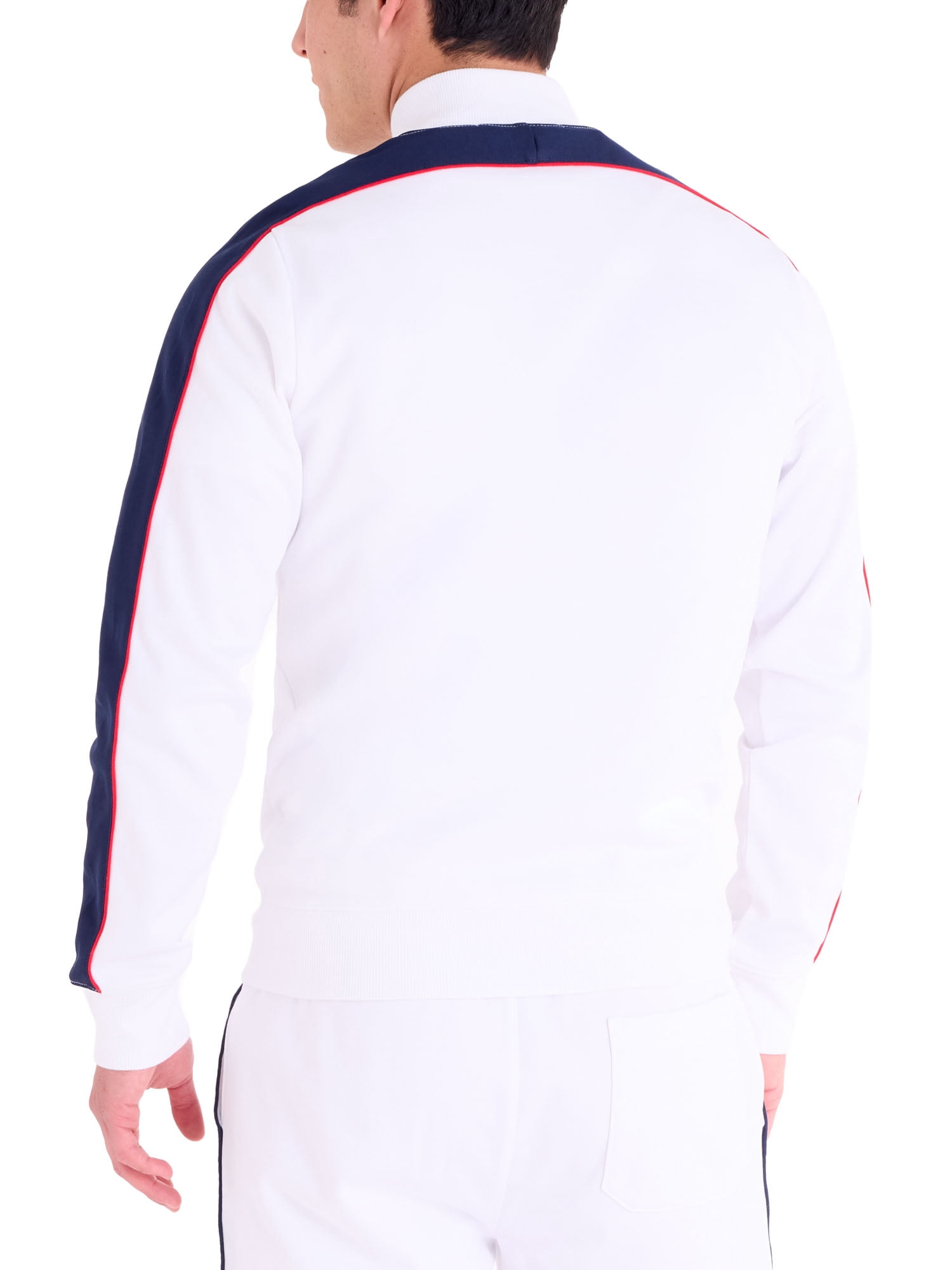 U.S. Polo Assn. Men's USA Track Jacket Performance Knit Full-Zip Outerwear (White, S) v1moh