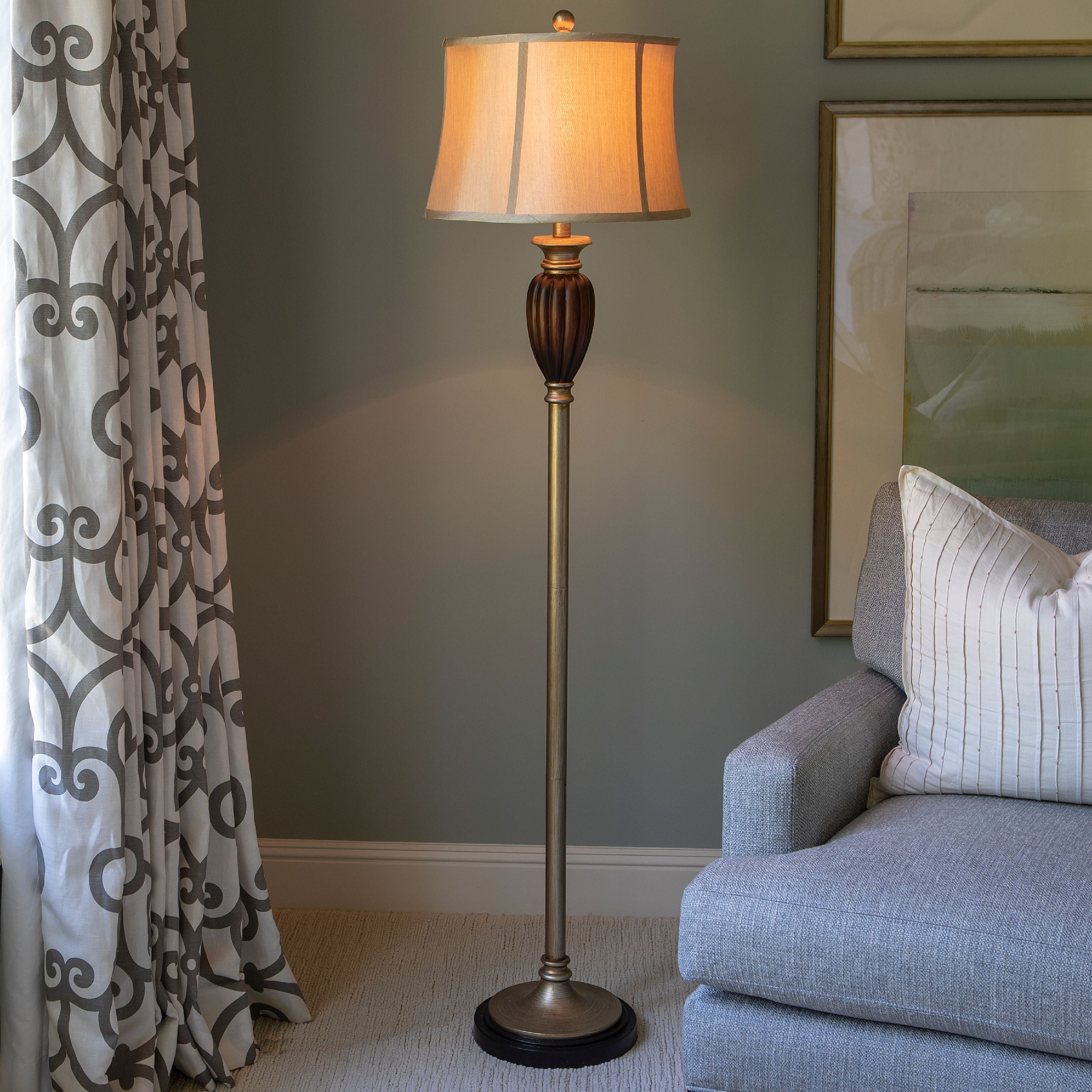 Jimco Lamps & Home Decor Fowler Transitional Floor Lamp (Multi Finish, 66.5 in) 70776