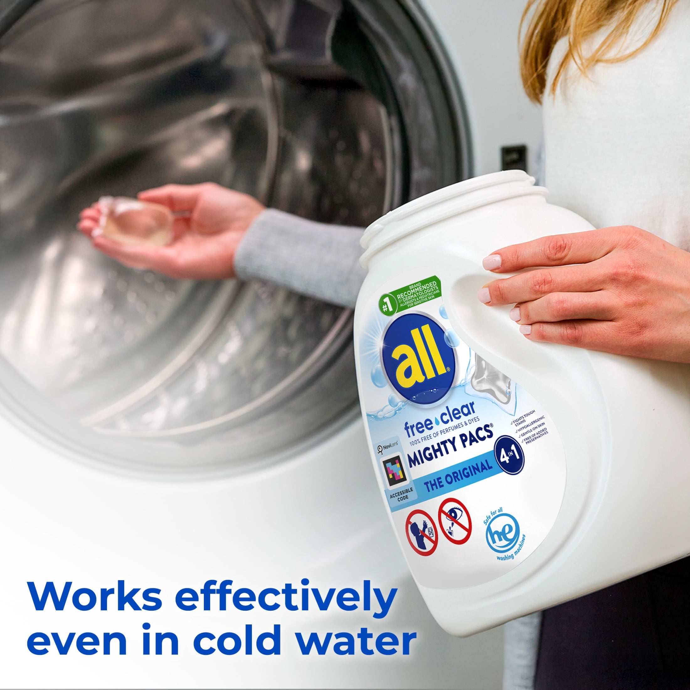 all Free Clear Mighty Pacs Laundry Detergent (Clear, 60 Count) nx7jr